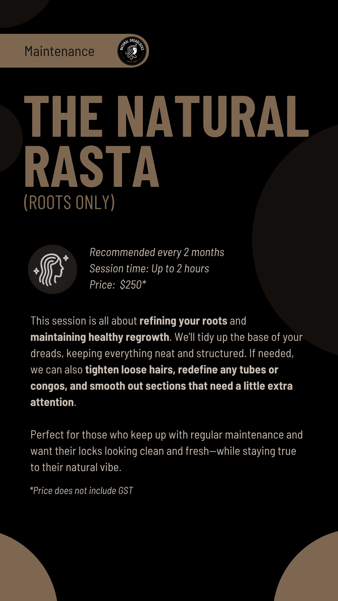 Dread Maintenance -- The Natural Rasta (Roots Only – Full Session)