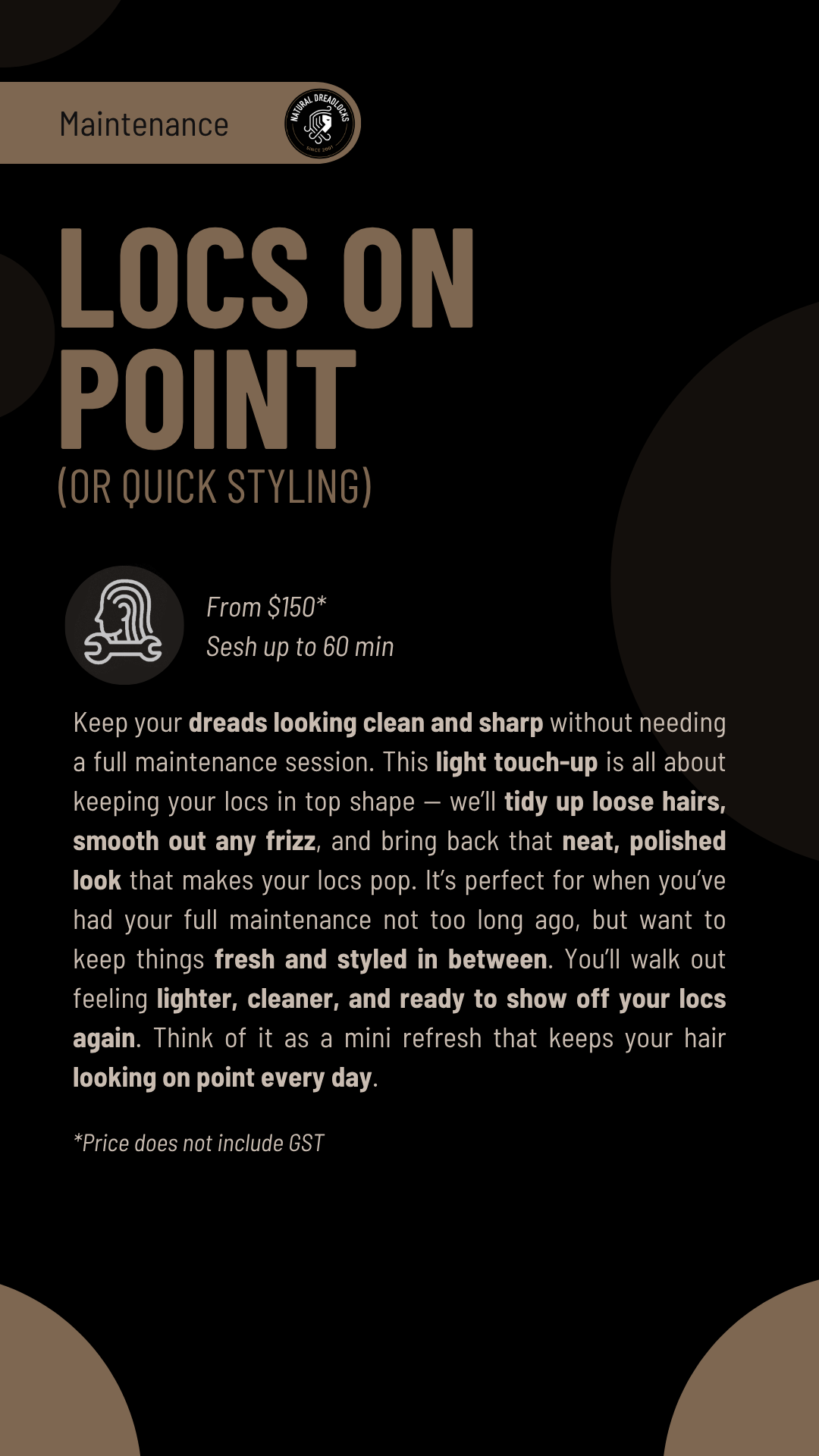 Dreads Maintenance - Locs on Point (Quick Styling)