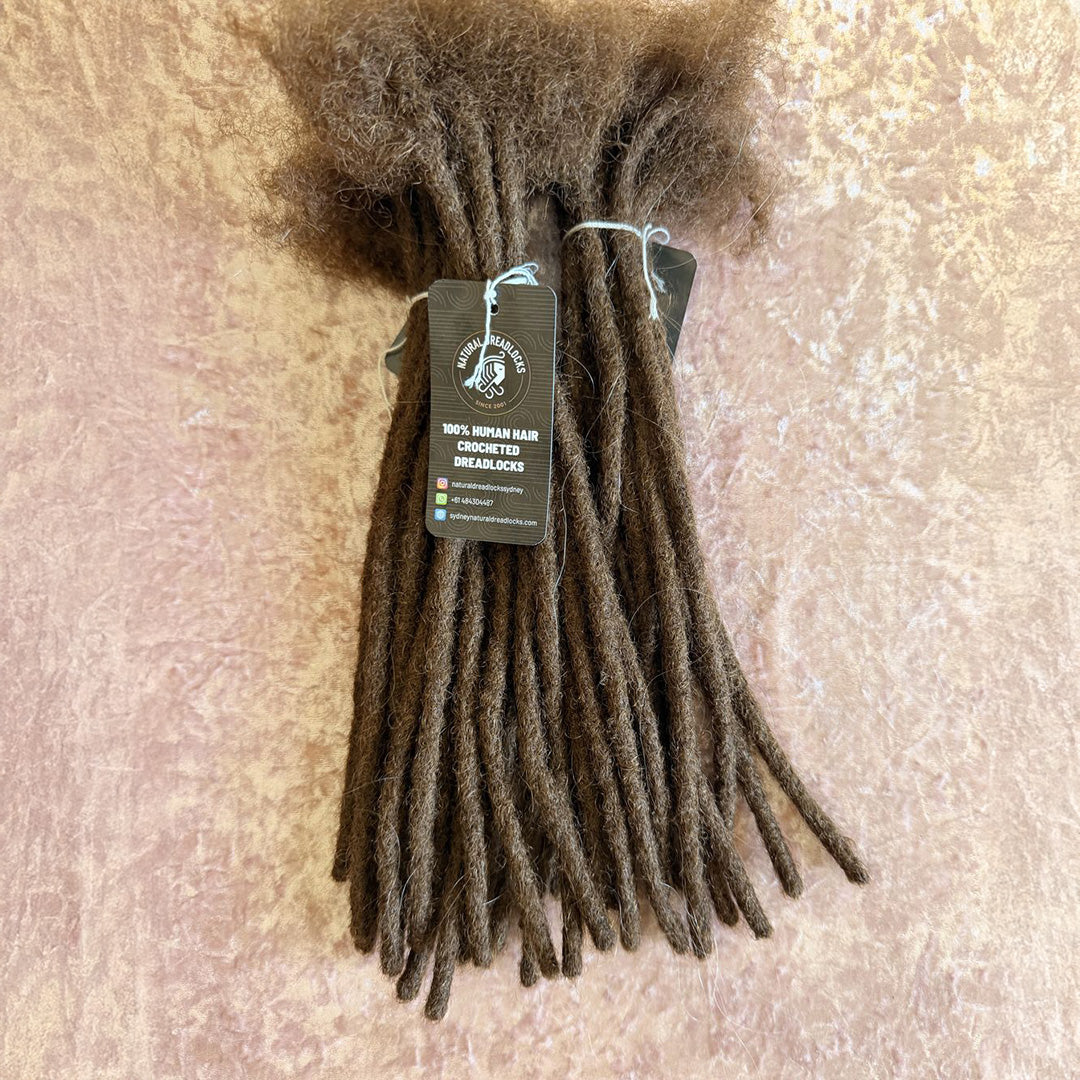 Authentic Afro Kinky Chocolate Brown Dreadlock Extensions 10 units bundle