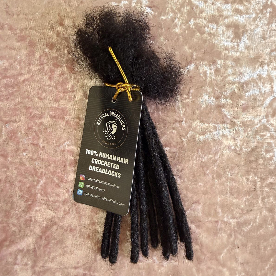 Authentic Afro Kinky Natural Black Dreadlock Extensions 10 units bundle