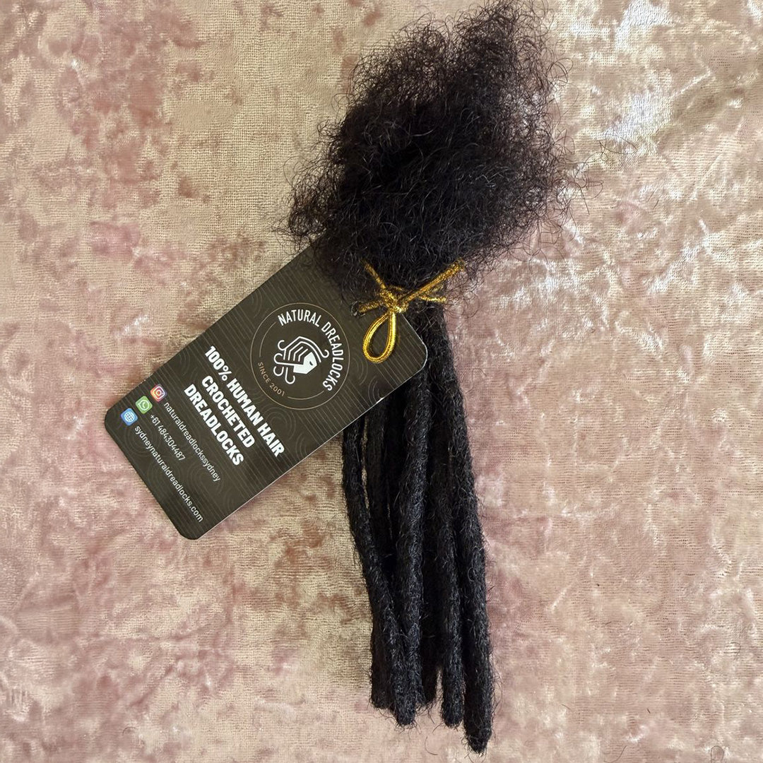 Authentic Afro Kinky Natural Black Dreadlock Extensions 10 units bundle
