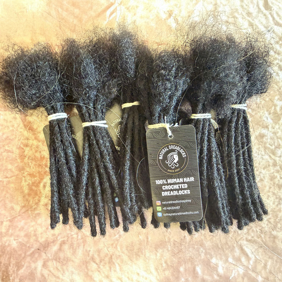 Authentic Afro Kinky Natural Black Dreadlock Extensions 10 units bundle
