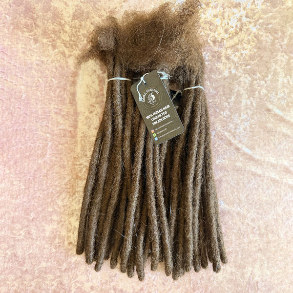 Authentic Afro Kinky Chocolate Brown Dreadlock Extensions 10 units bundle