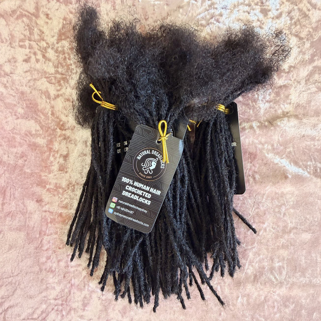 Authentic Afro Kinky Natural Black Dreadlock Extensions 10 units bundle