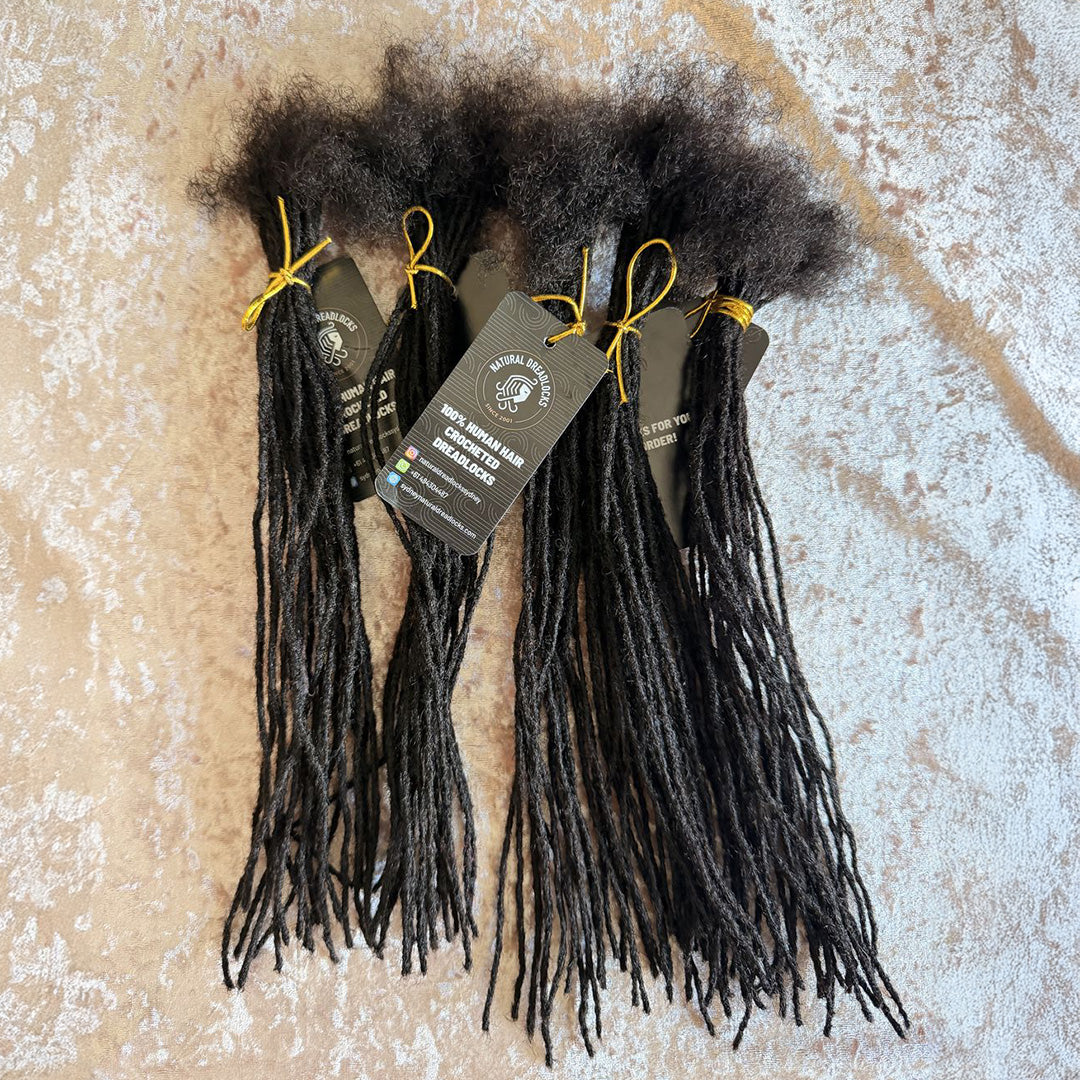Authentic Afro Kinky Natural Black Dreadlock Extensions 10 units bundle