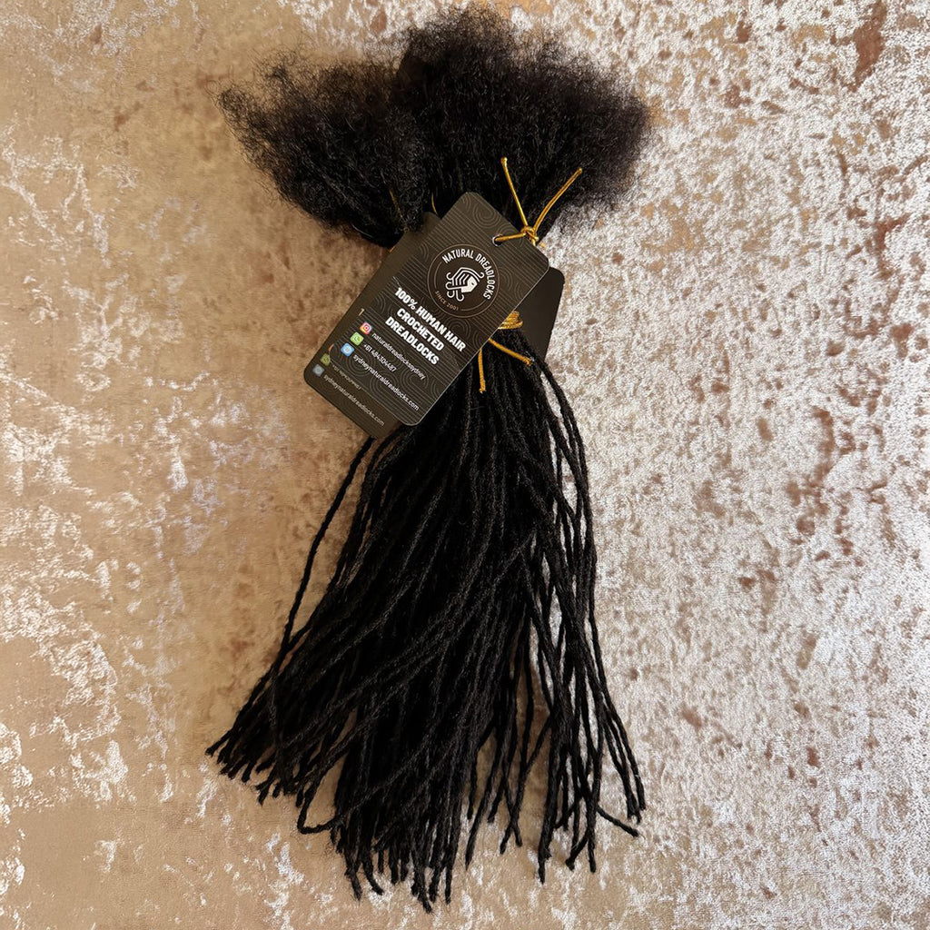 Authentic Afro Kinky Natural Black Dreadlock Extensions 10 units bundle