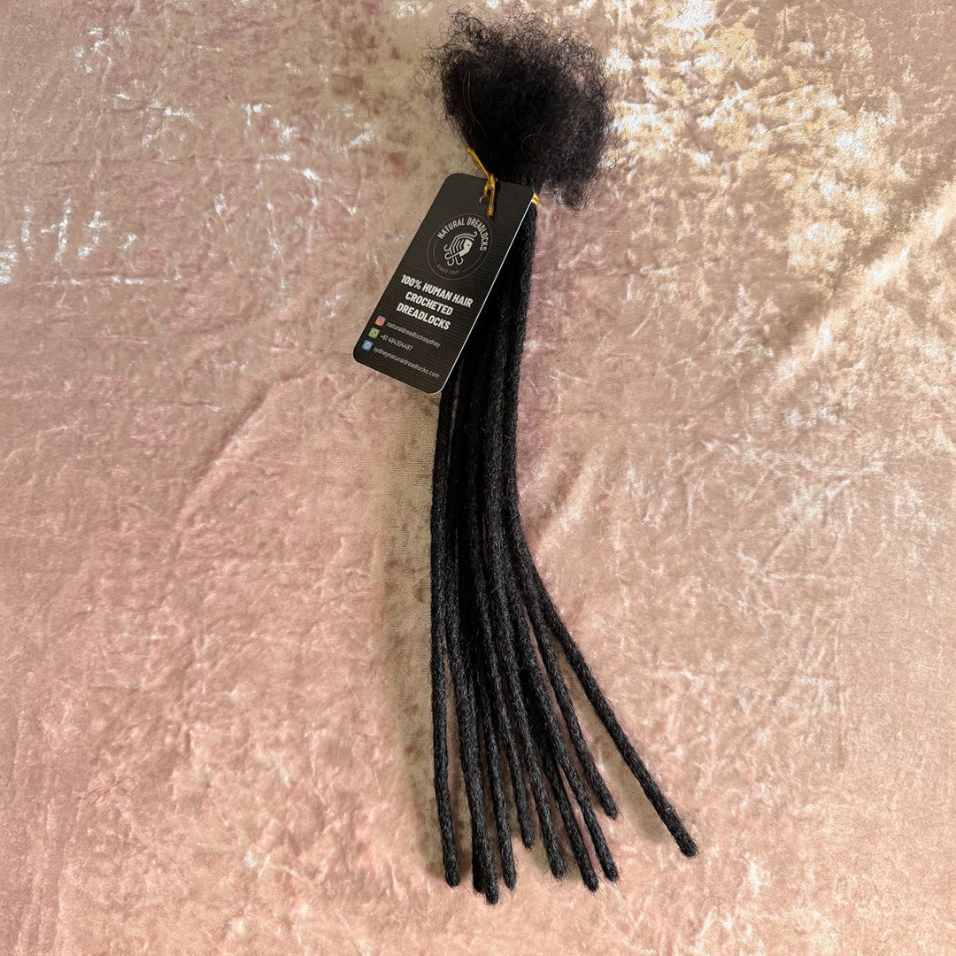 Authentic Afro Kinky Natural Black Dreadlock Extensions 10 units bundle