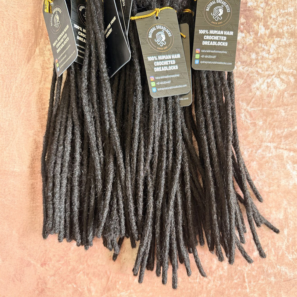 Authentic Afro Kinky Natural Black Dreadlock Extensions 10 units bundle