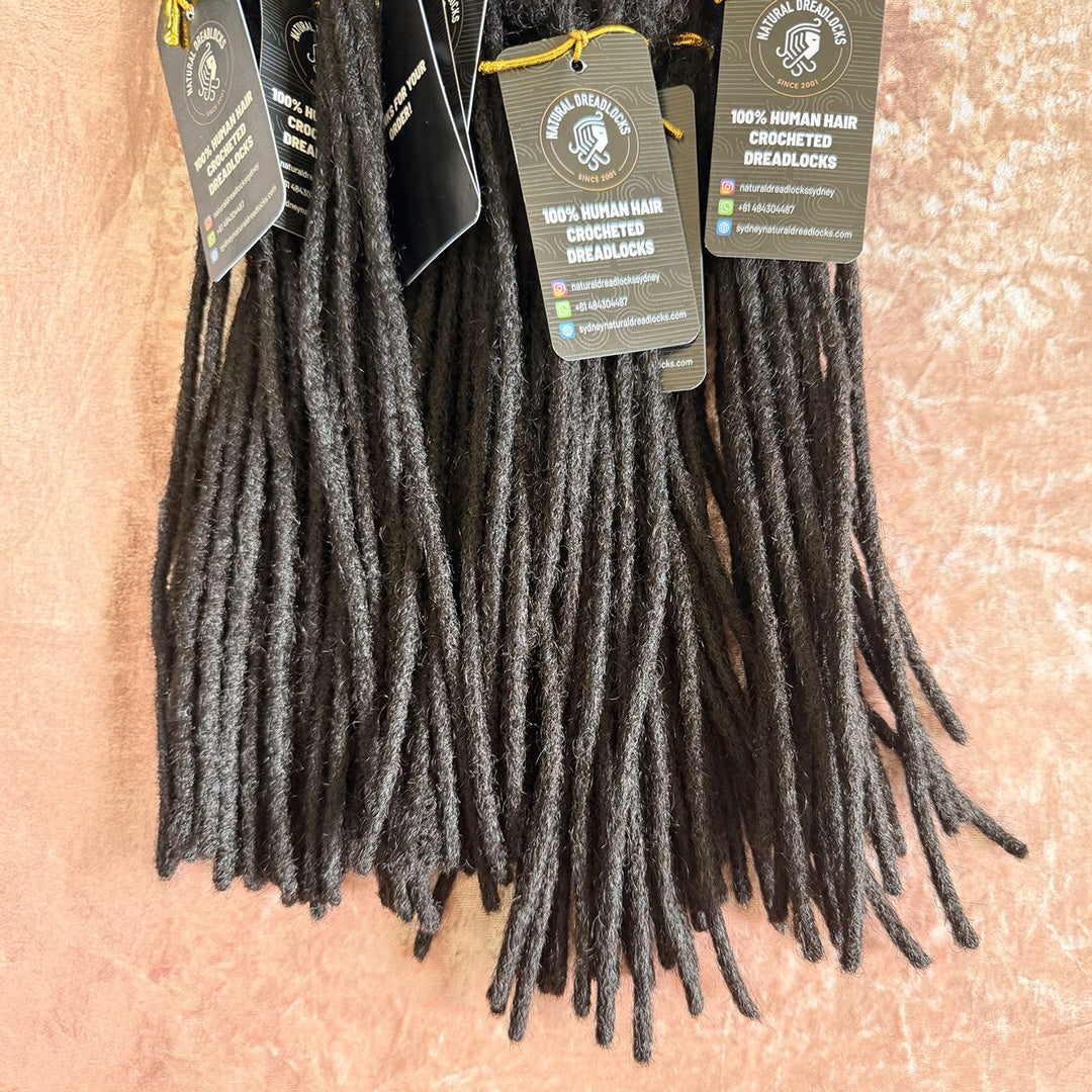 Authentic Afro Kinky Natural Black Dreadlock Extensions 10 units bundle
