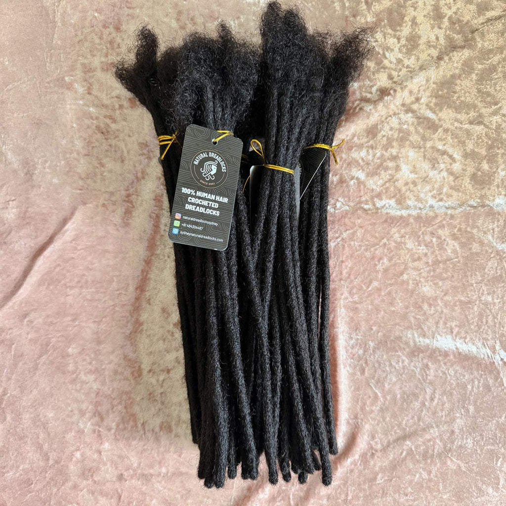 Authentic Afro Kinky Natural Black Dreadlock Extensions 10 units bundle