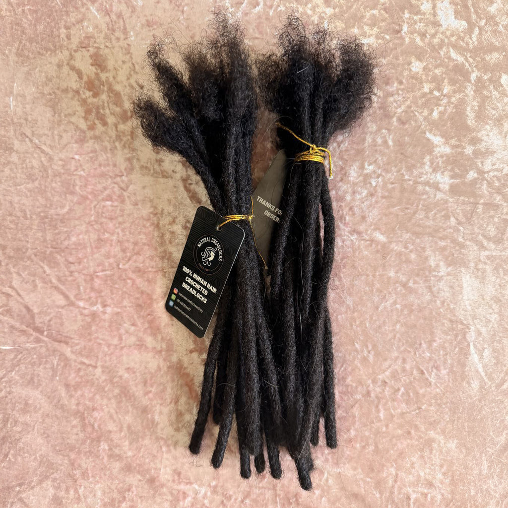 Authentic Afro Kinky Natural Black Dreadlock Extensions 10 units bundle