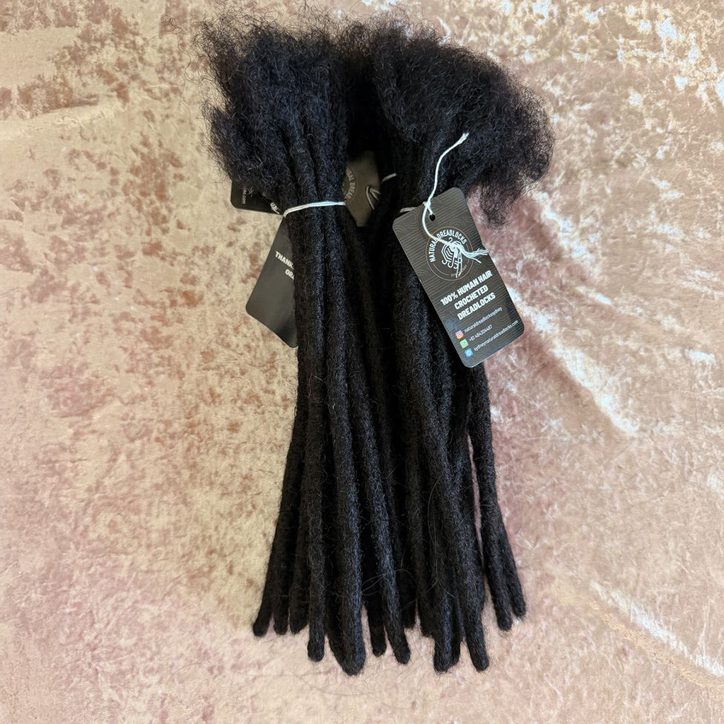 Authentic Afro Kinky Natural Black Dreadlock Extensions 10 units bundle
