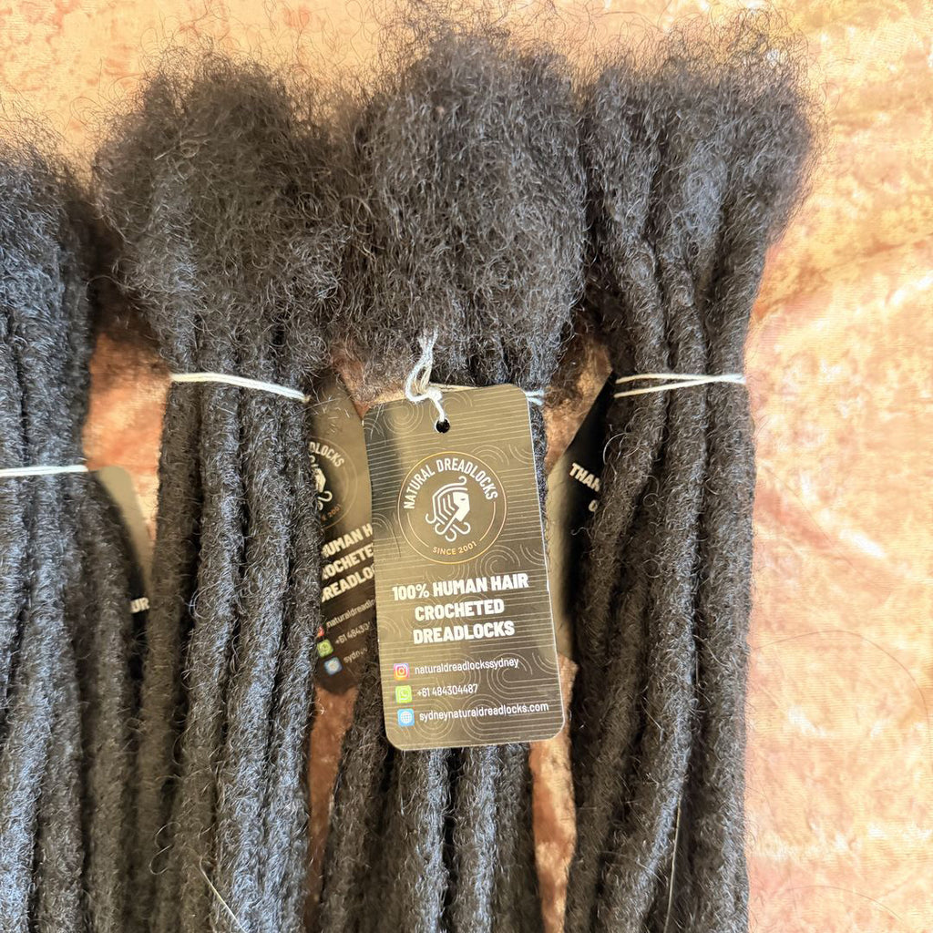 Authentic Afro Kinky Natural Black Dreadlock Extensions 10 units bundle
