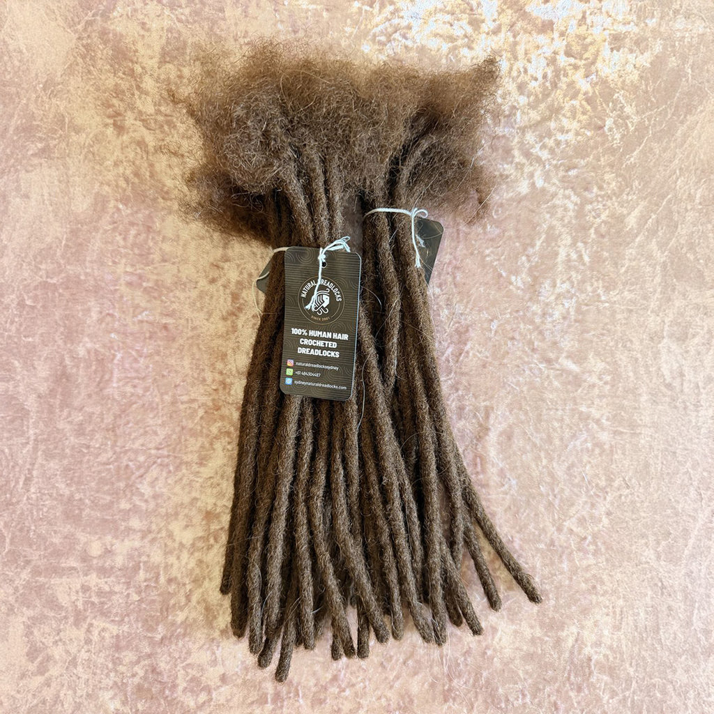 Authentic Afro Kinky Chocolate Brown Dreadlock Extensions 10 units bundle