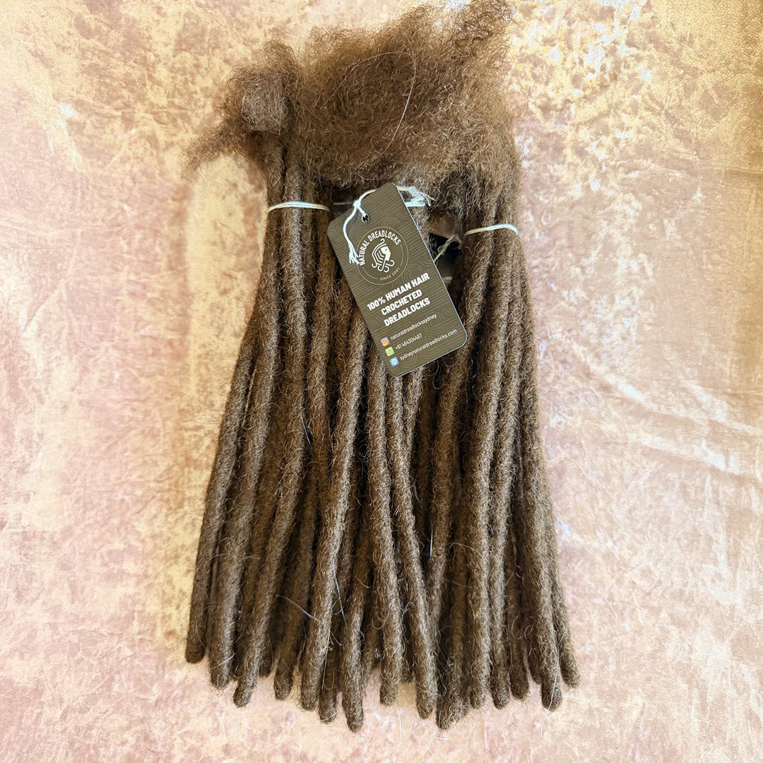 Authentic Afro Kinky Chocolate Brown Dreadlock Extensions 10 units bundle