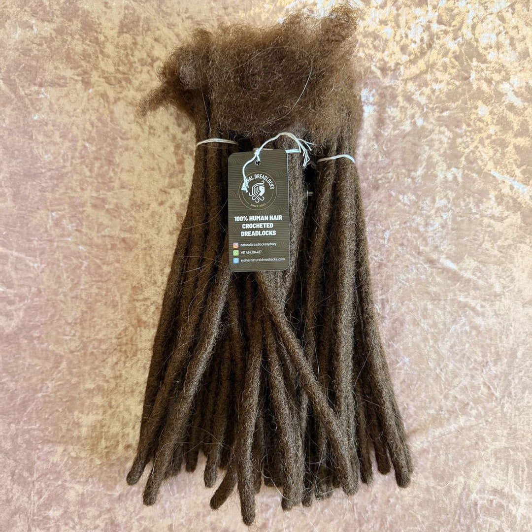 Authentic Afro Kinky Chocolate Brown Dreadlock Extensions 10 units bundle
