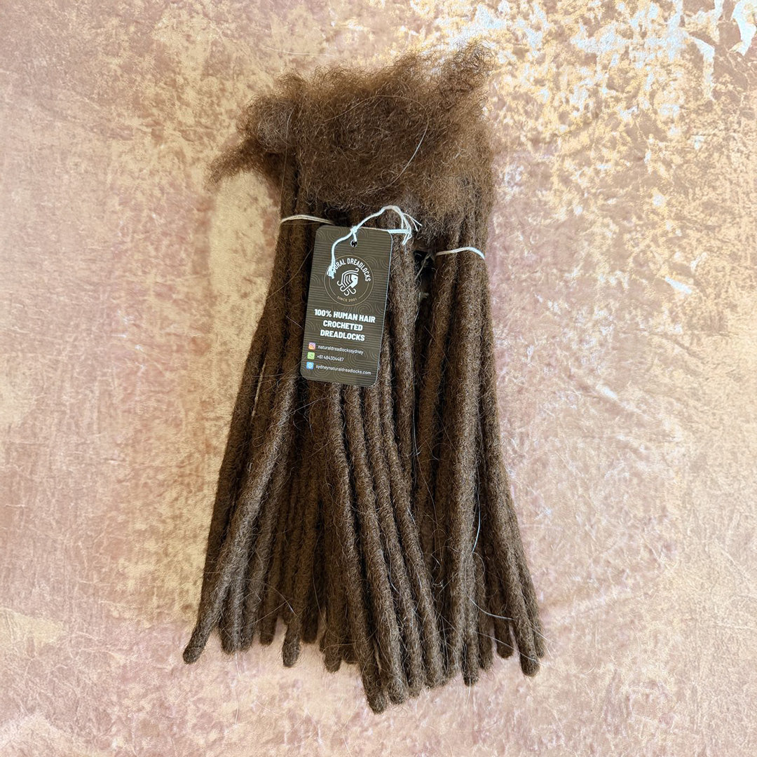 Authentic Afro Kinky Chocolate Brown Dreadlock Extensions 10 units bundle