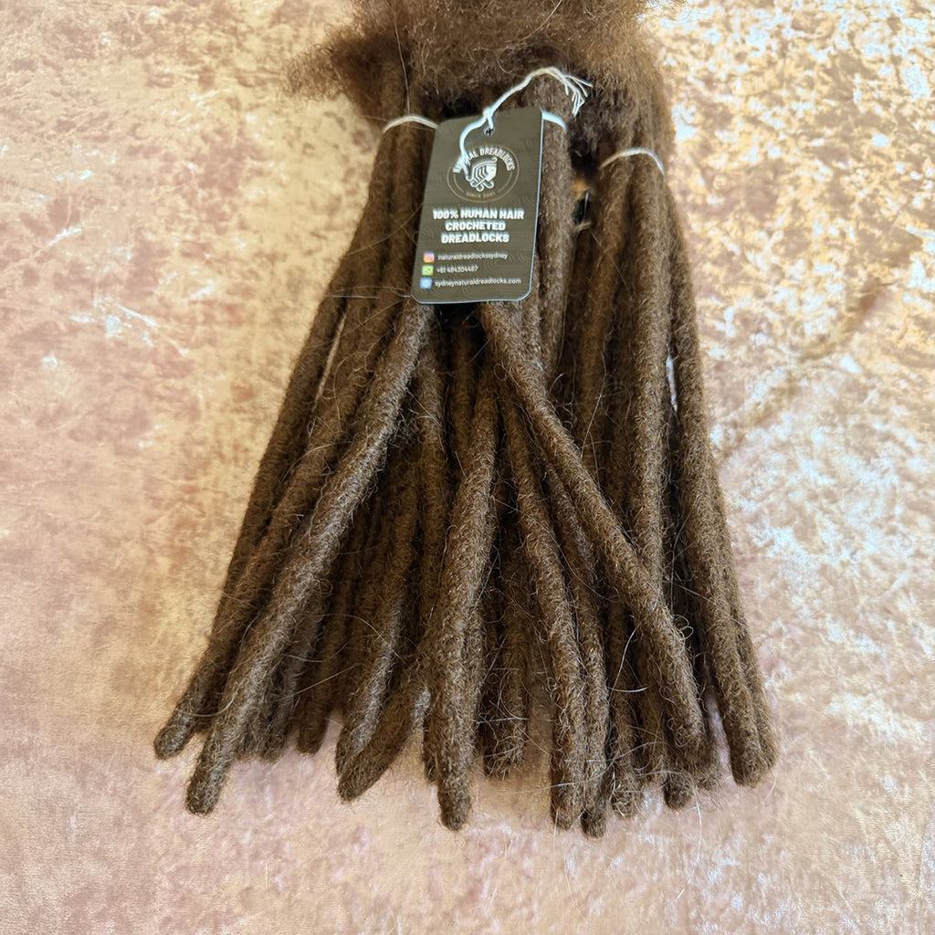 Authentic Afro Kinky Chocolate Brown Dreadlock Extensions 10 units bundle