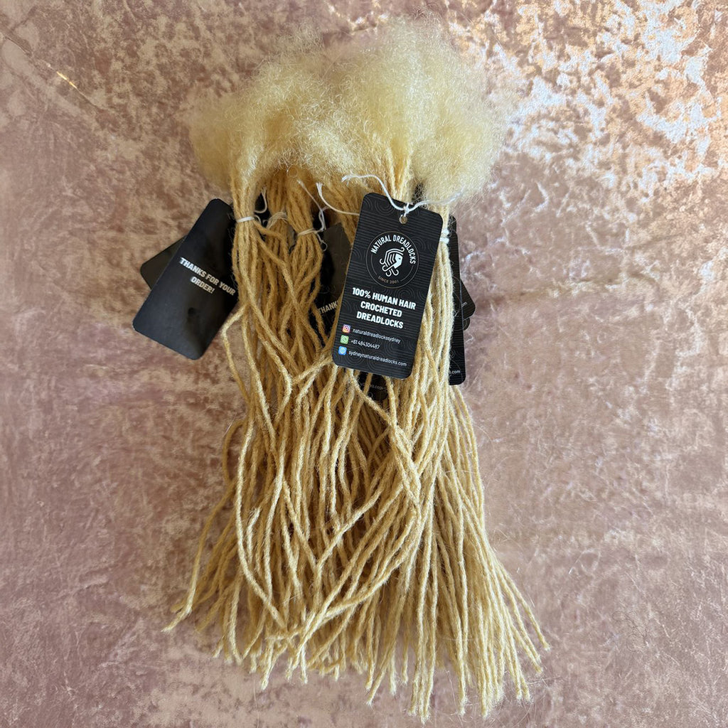 Authentic Afro Kinky Highlight Blonde Dreadlock Extensions 10 units bundle