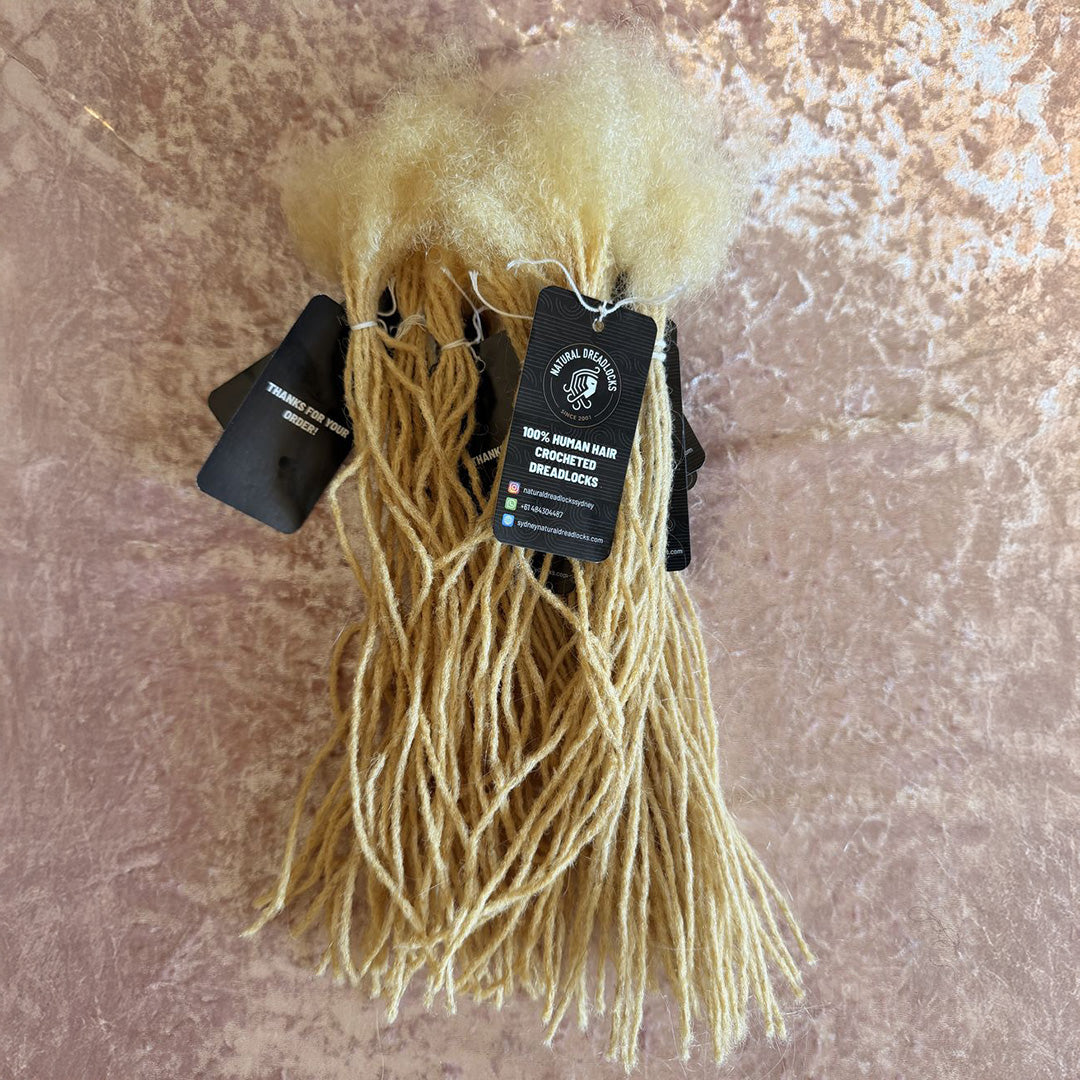 Authentic Afro Kinky Highlight Blonde Dreadlock Extensions 10 units bundle