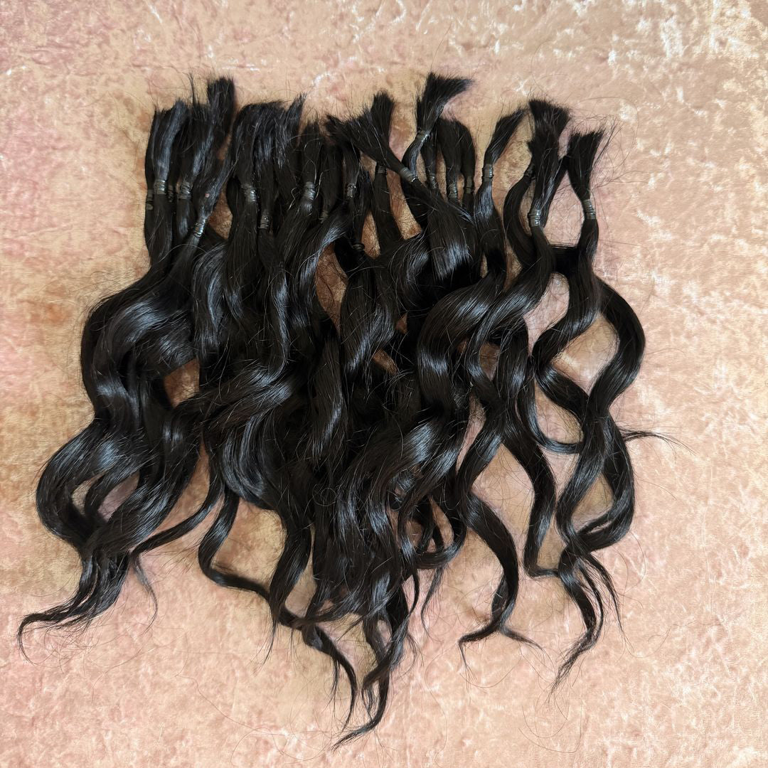 Curly Wavy ends 100gr Bundle - 100% Human Hair for Dreadlock Maintenance & Style