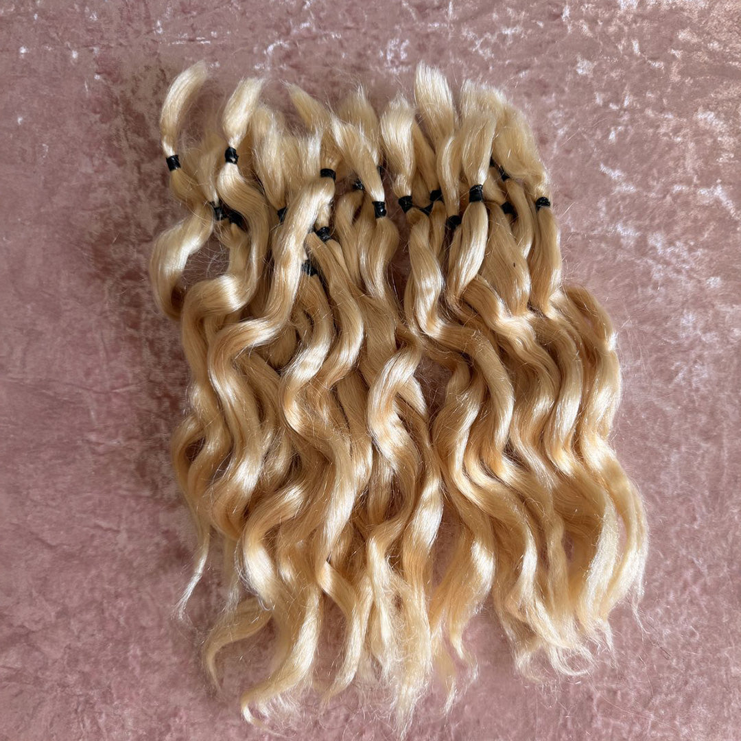 Curly Wavy ends 100gr Bundle - 100% Human Hair for Dreadlock Maintenance & Style