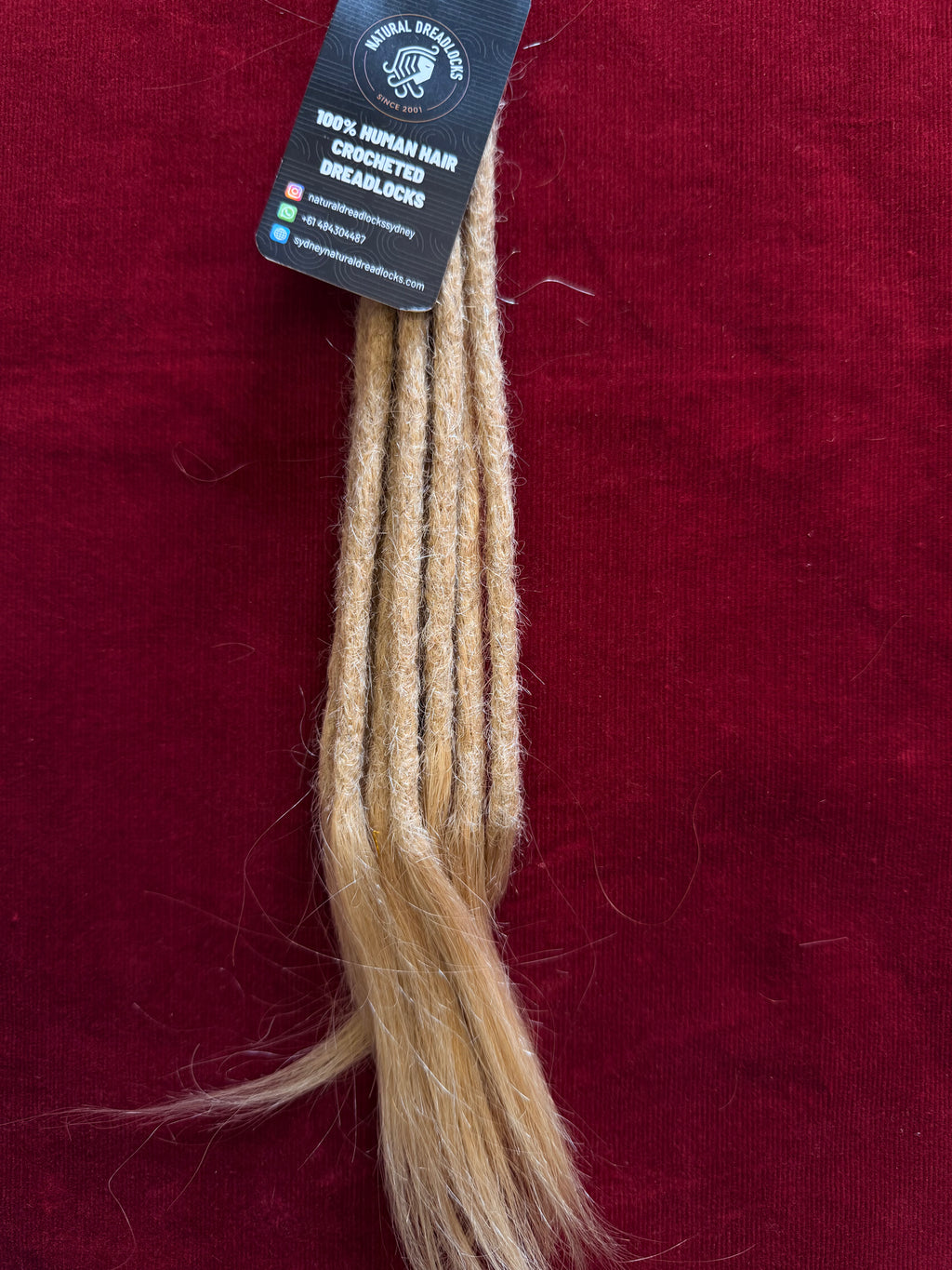 Straight Hair Champagne Blonde Dreadlock Extensions with open ends 10 units bundle