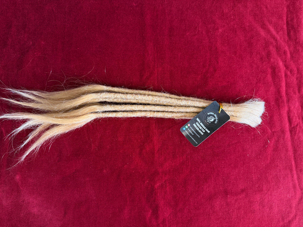 Straight Hair Champagne Blonde Dreadlock Extensions with open ends 10 units bundle