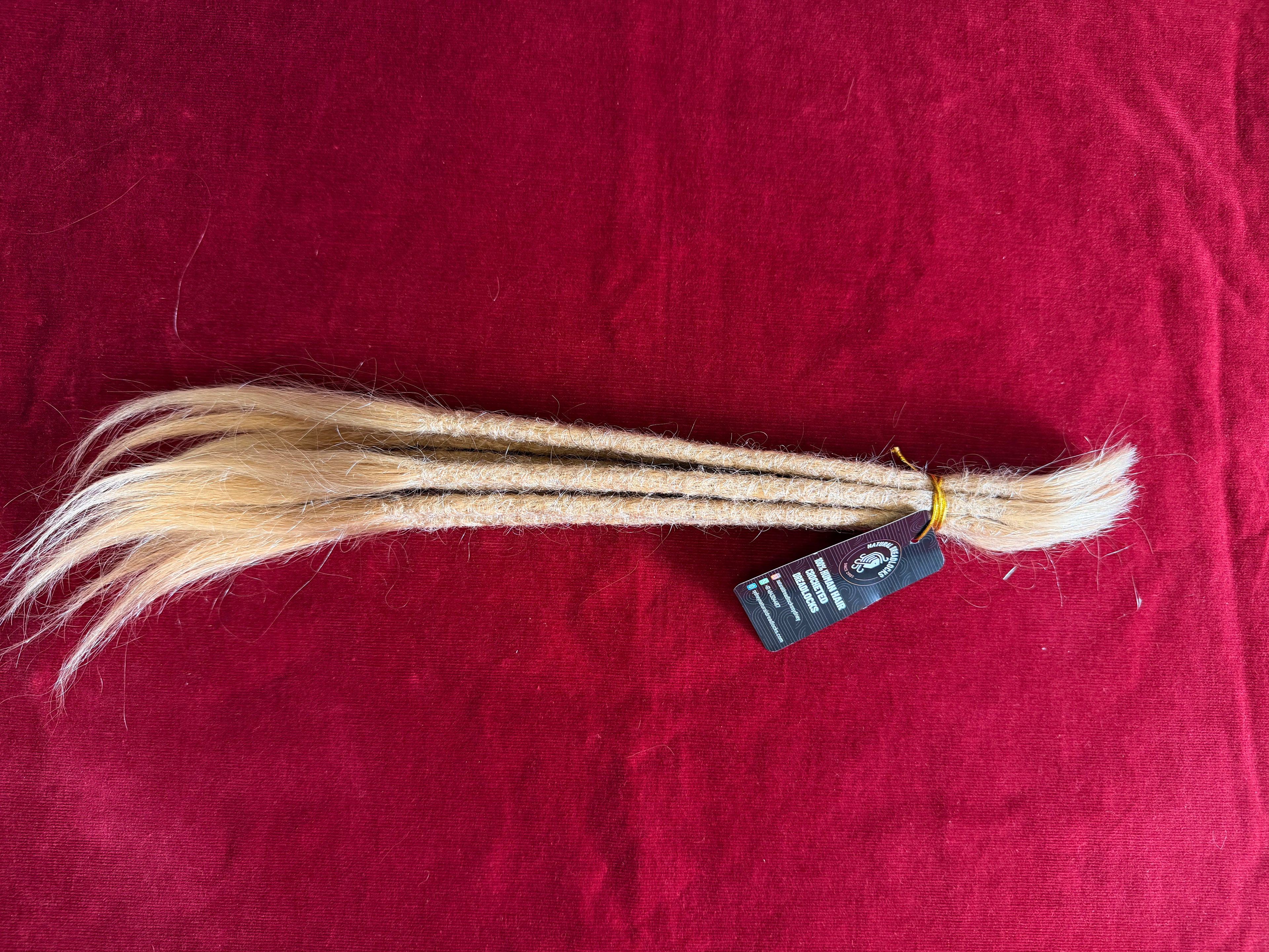 Straight Hair Champagne Blonde Dreadlock Extensions with open ends 10 units bundle