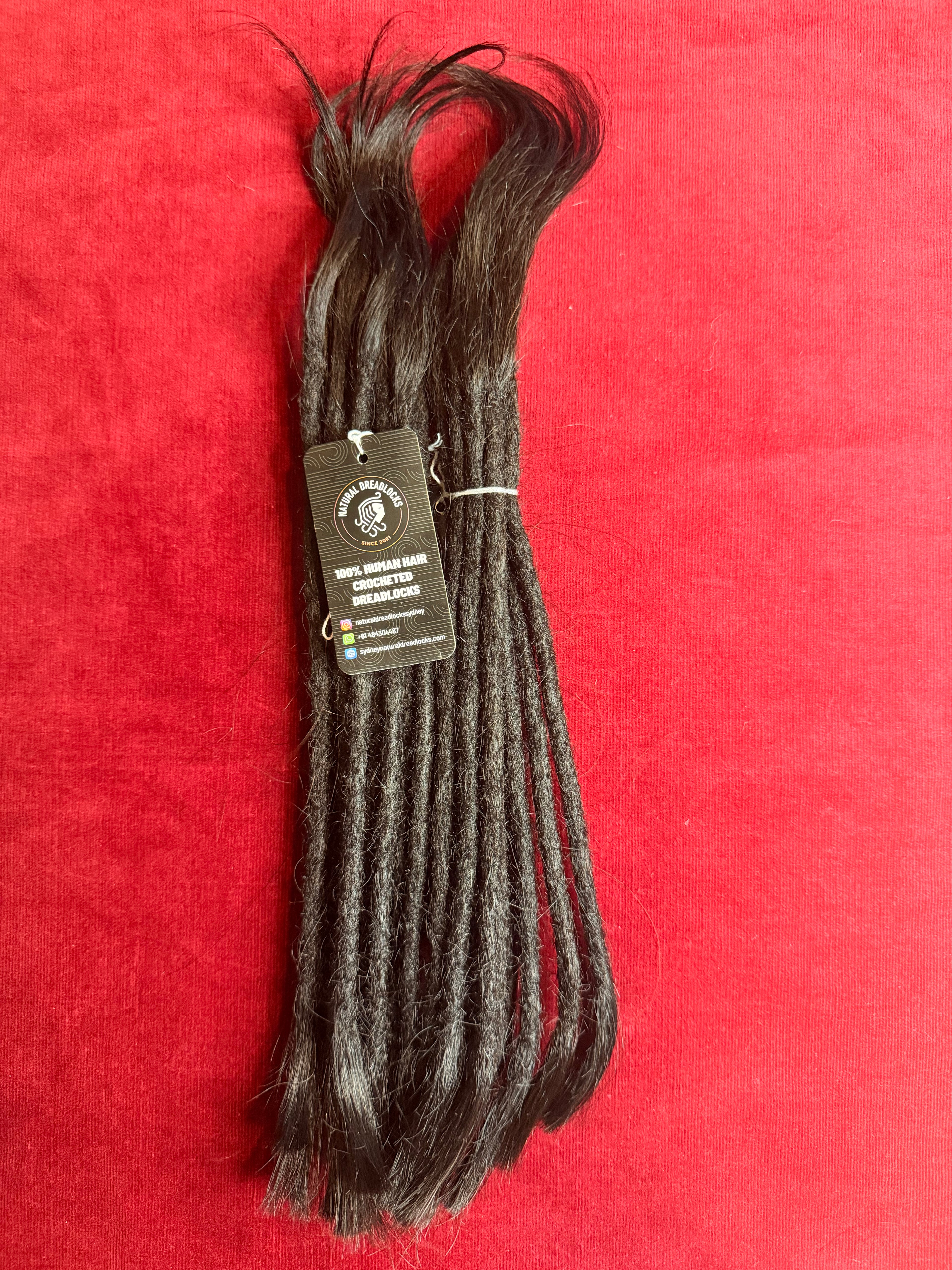 Straight Hair Natural Black Dreadlock Extensions with open ends 10 units bundle