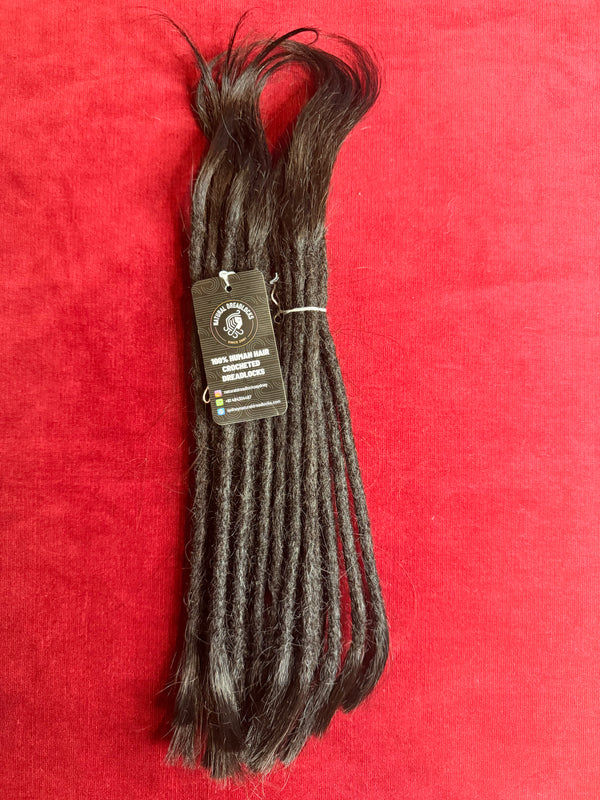 Straight Hair Natural Black Dreadlock Extensions with open ends 10 units bundle