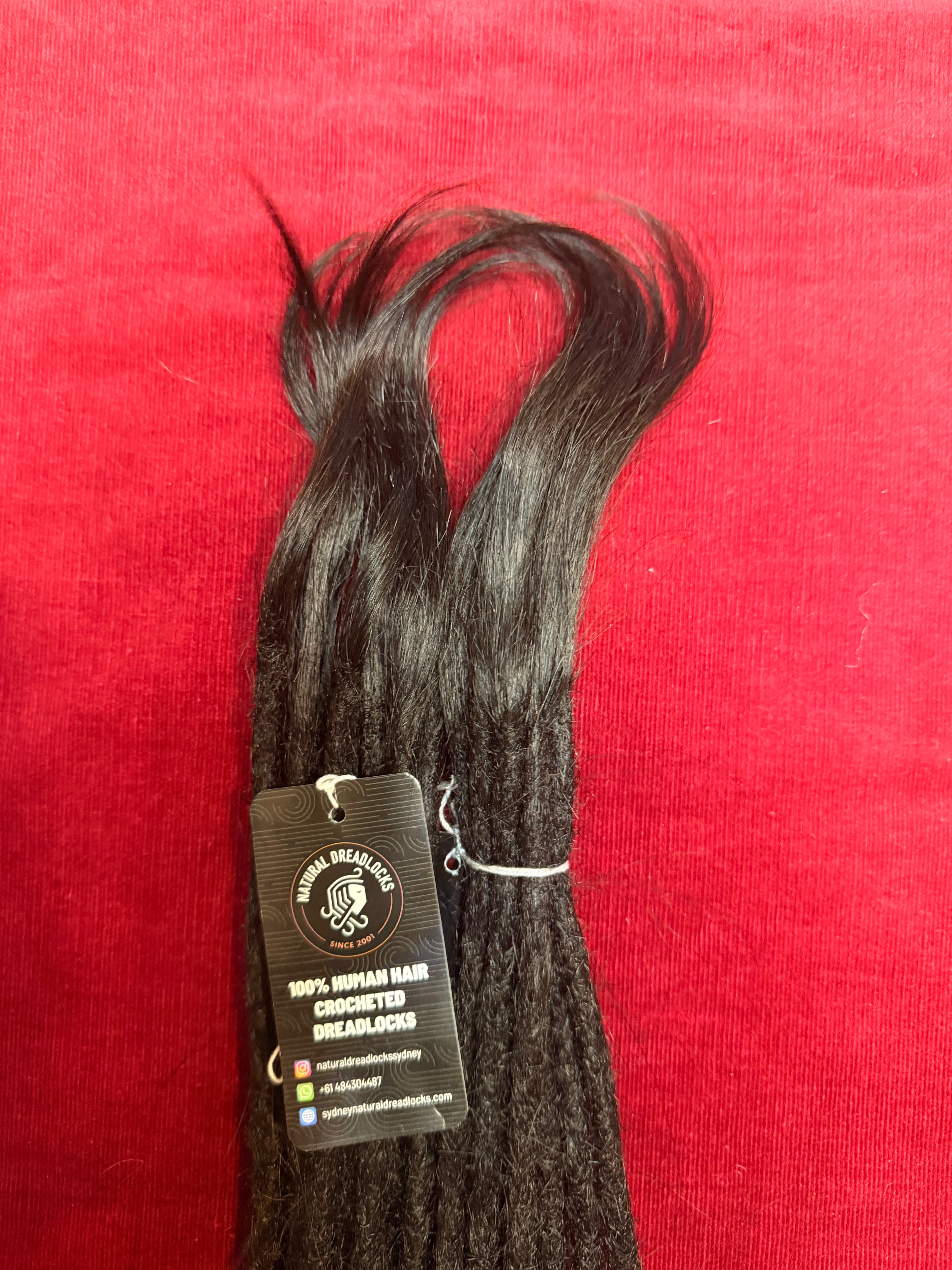 Straight Hair Natural Black Dreadlock Extensions with open ends 10 units bundle