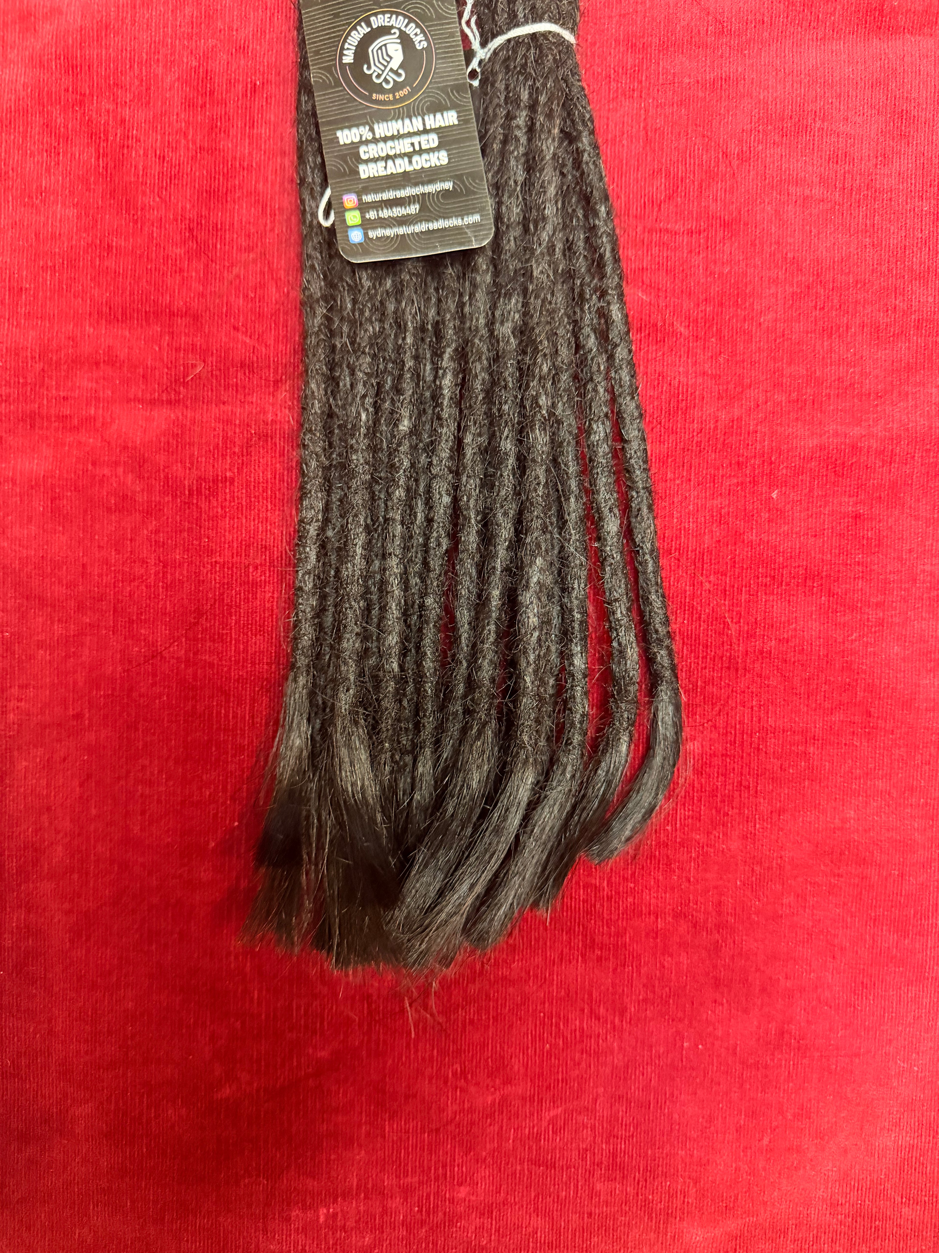 Straight Hair Natural Black Dreadlock Extensions with open ends 10 units bundle