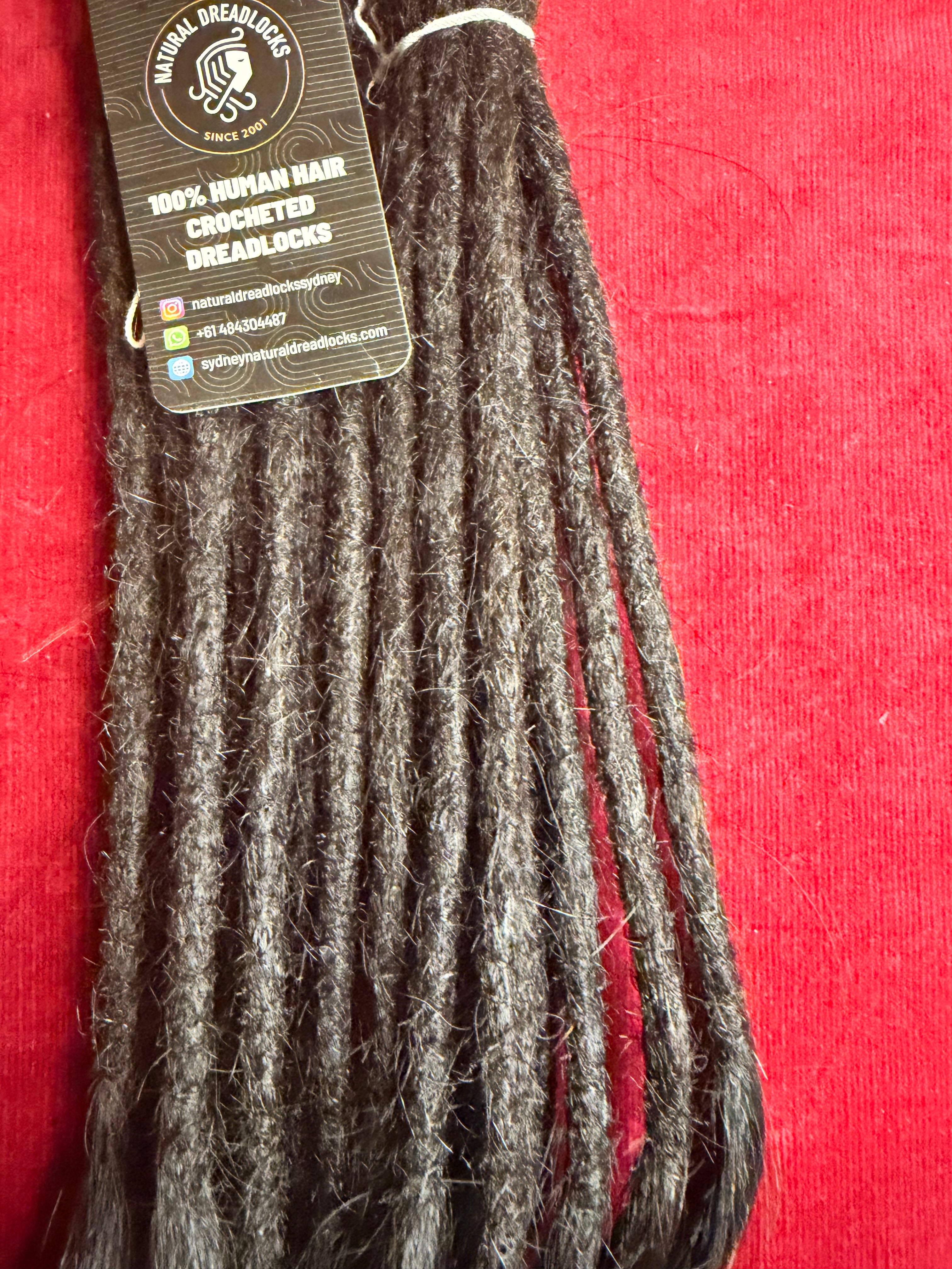 Straight Hair Natural Black Dreadlock Extensions with open ends 10 units bundle