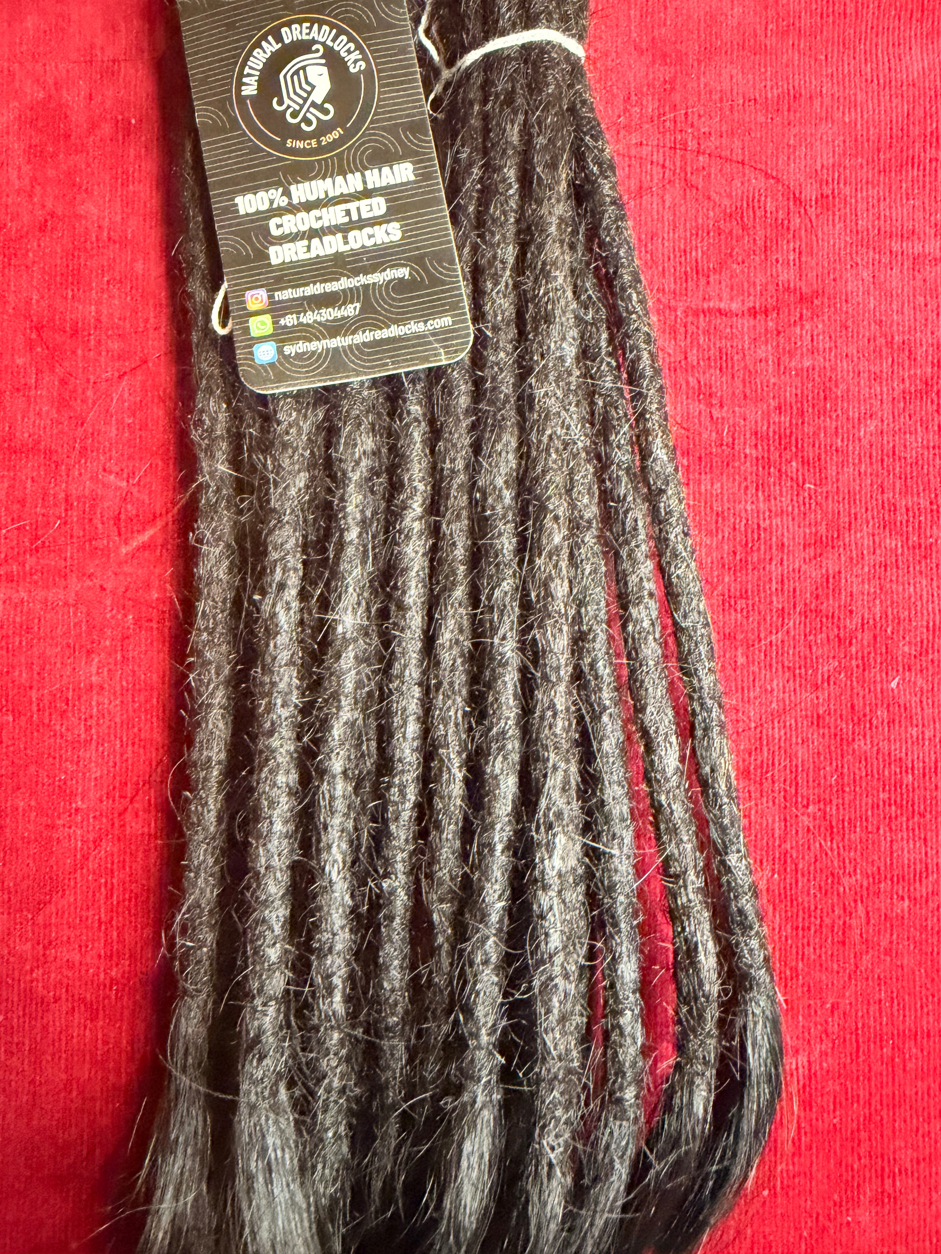 Straight Hair Natural Black Dreadlock Extensions with open ends 10 units bundle
