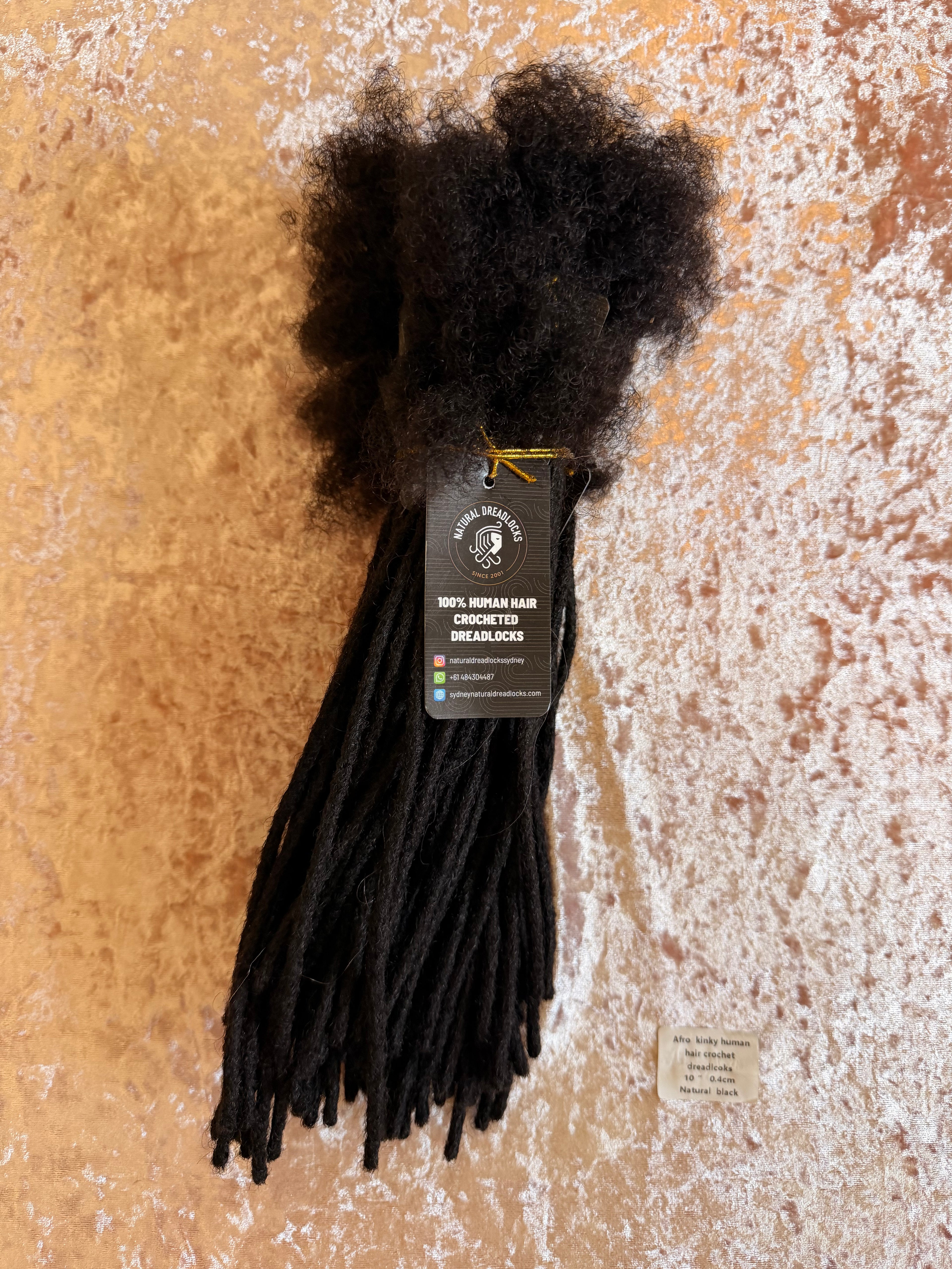 Authentic Afro Kinky Natural Black Dreadlock Extensions 10 units bundle