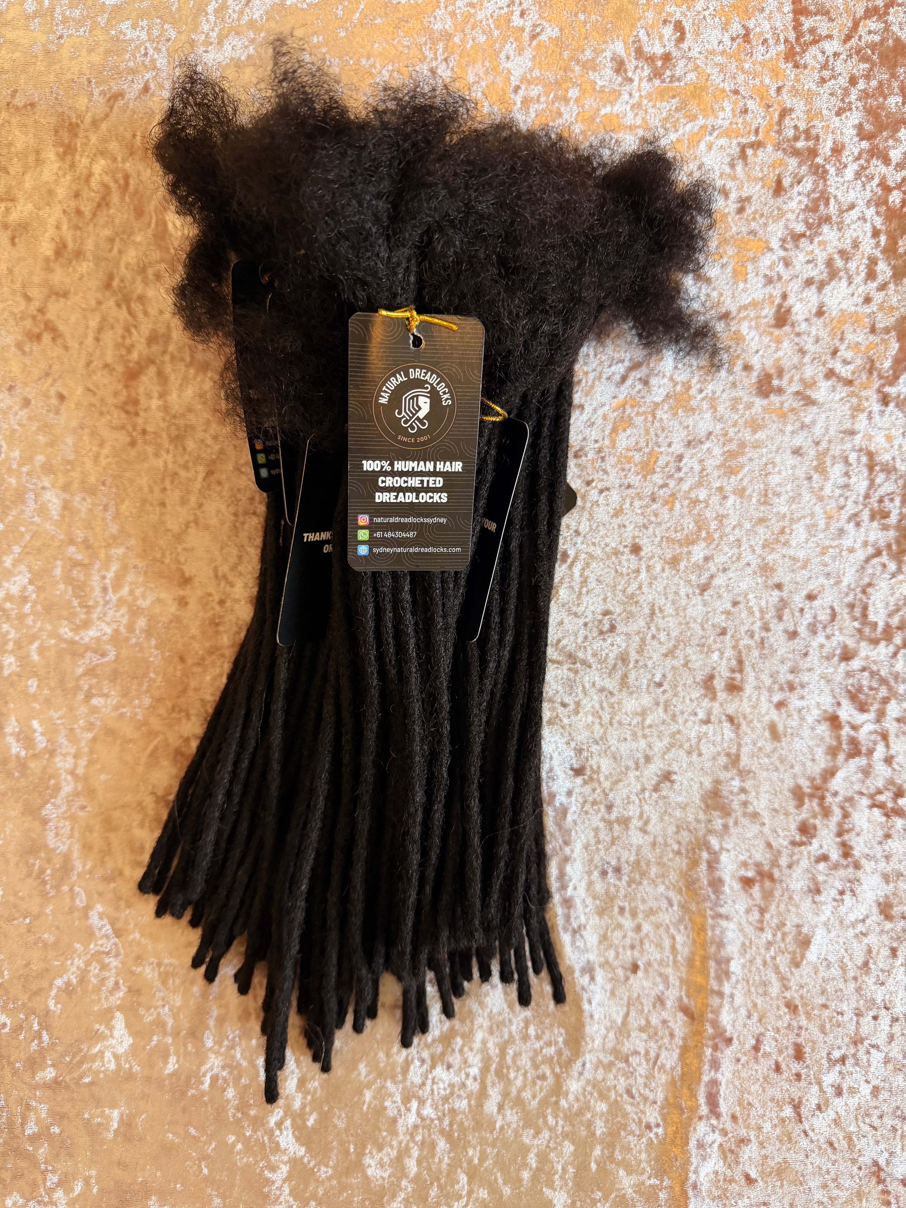 Authentic Afro Kinky Natural Black Dreadlock Extensions 10 units bundle