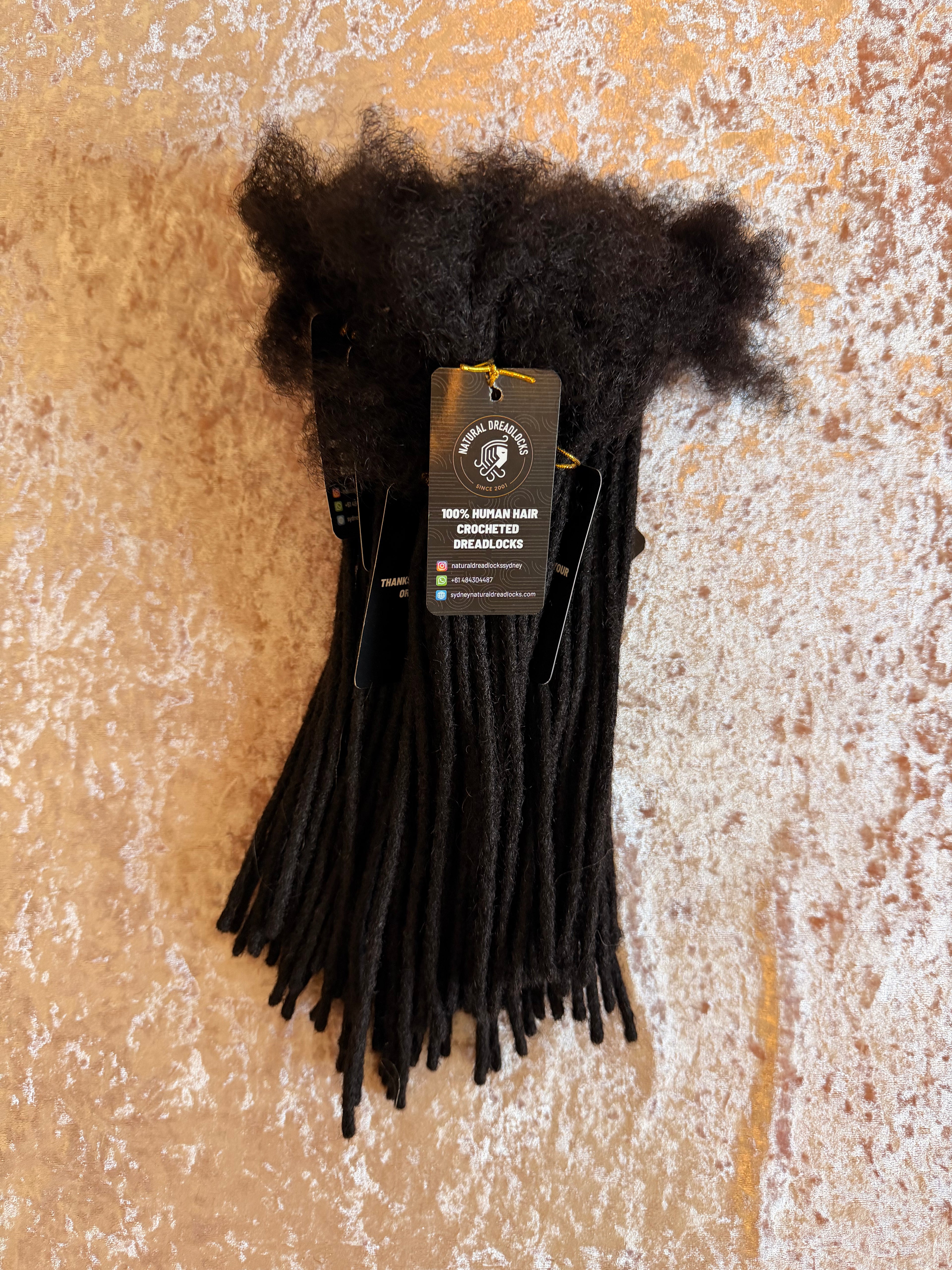 Authentic Afro Kinky Natural Black Dreadlock Extensions 10 units bundle