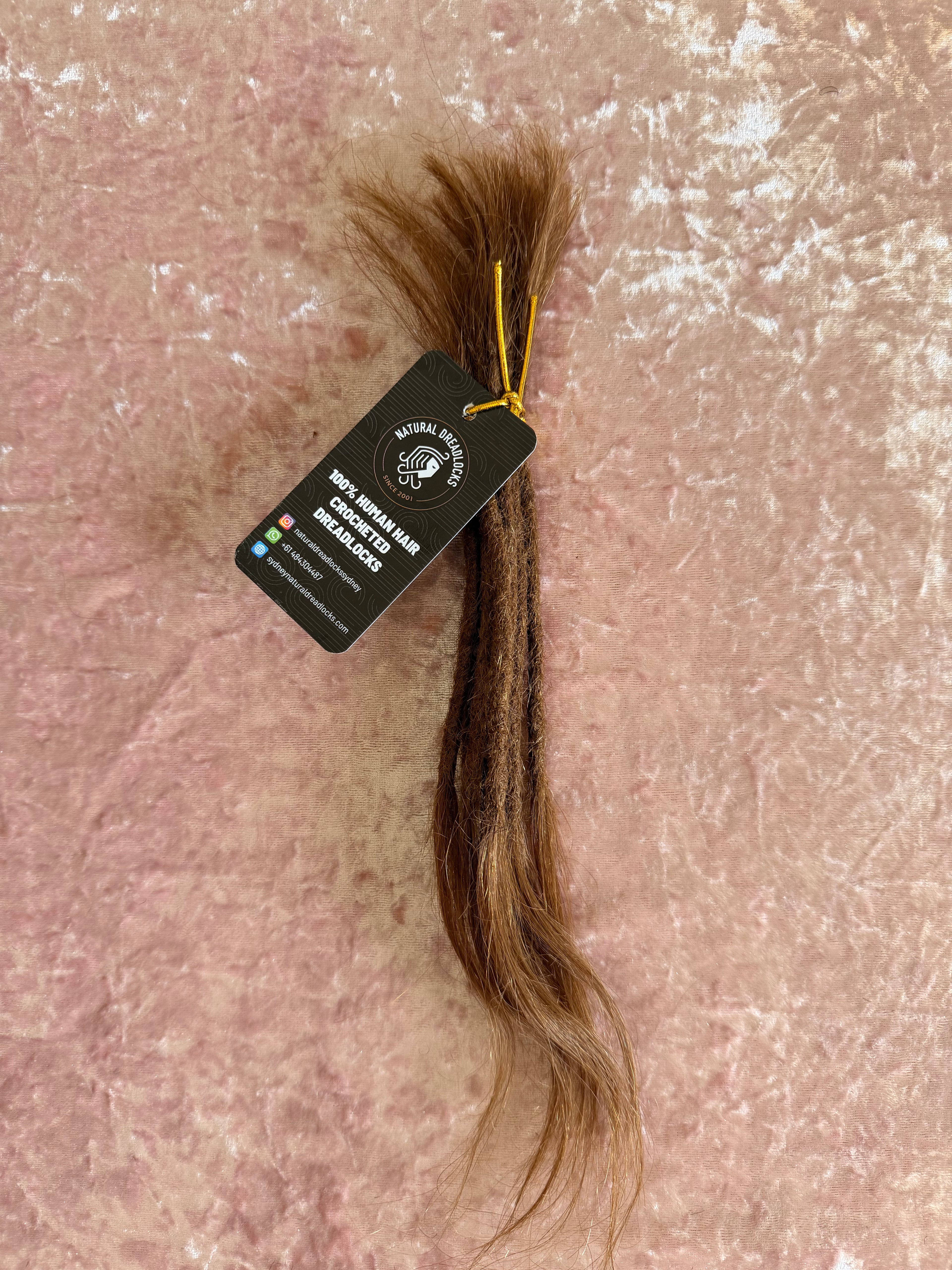 Straight Hair Champagne Brown Dreadlock Extensions with open ends 10 units bundle
