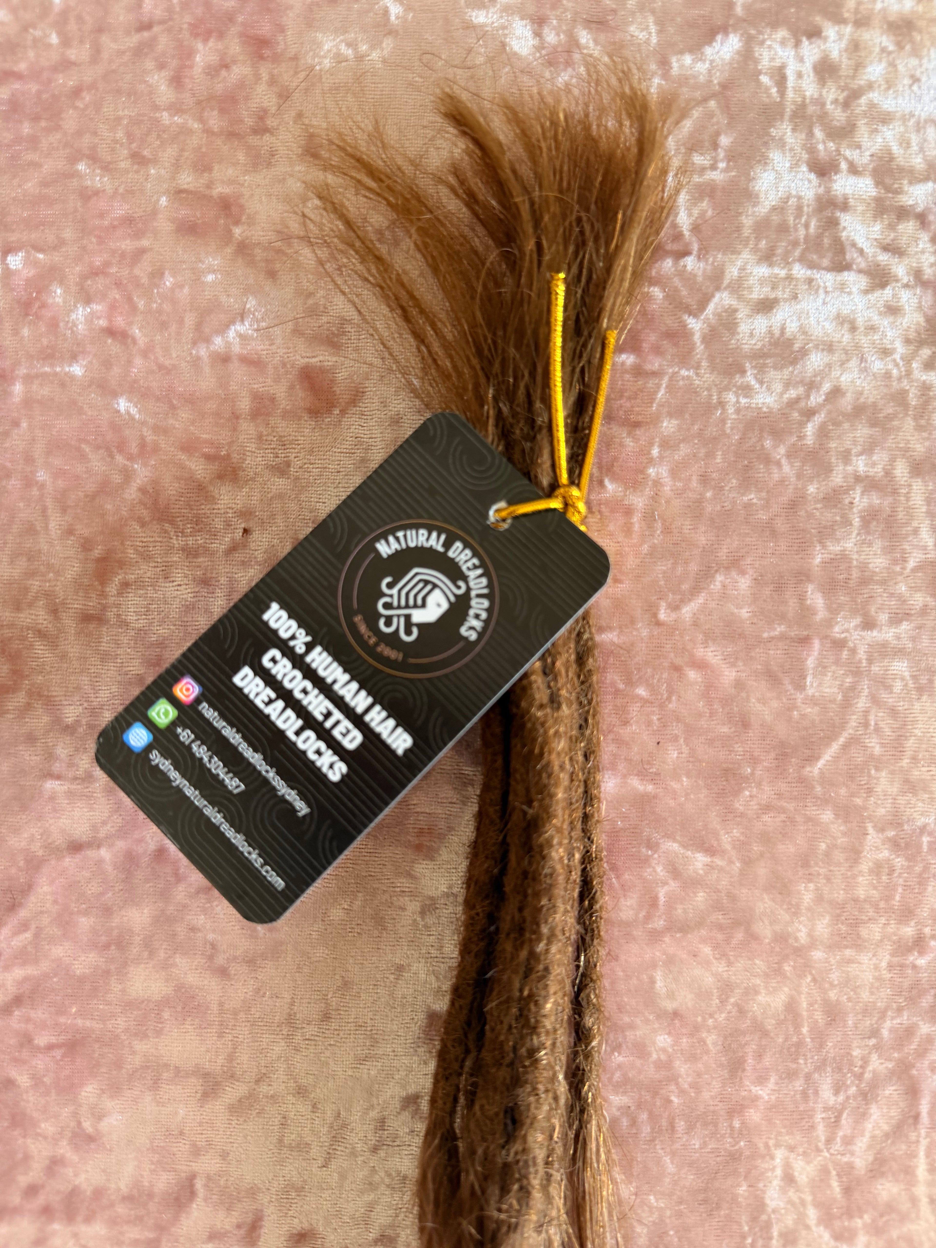 Straight Hair Champagne Brown Dreadlock Extensions with open ends 10 units bundle