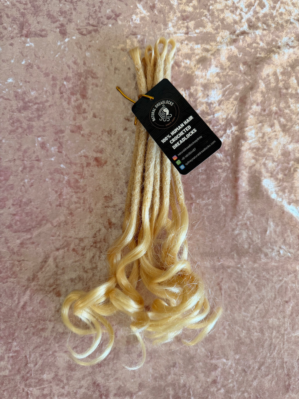 Highlight Blonde Mermaid Locs – 12" (5" Dread + 7" Curly Ends) – 0.6 cm Thickness
