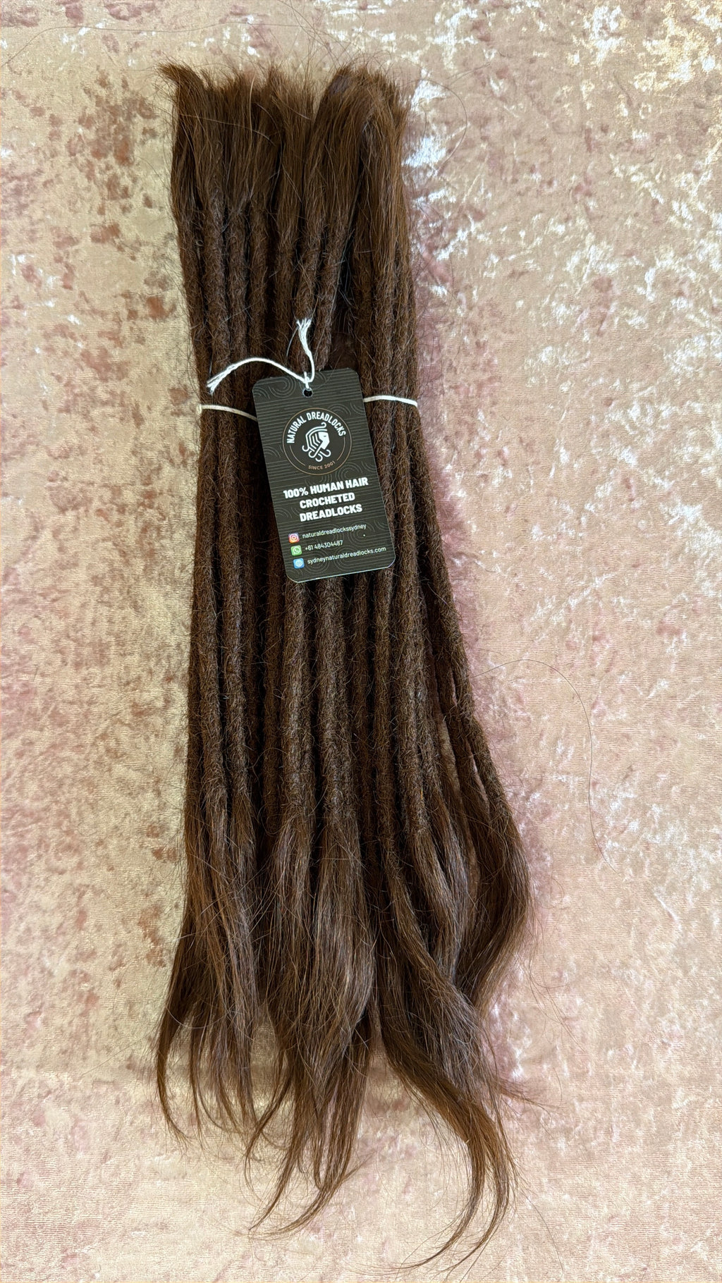 Straight Hair Chocolate Brown Dreadlock Extensions with open ends 10 units bundle