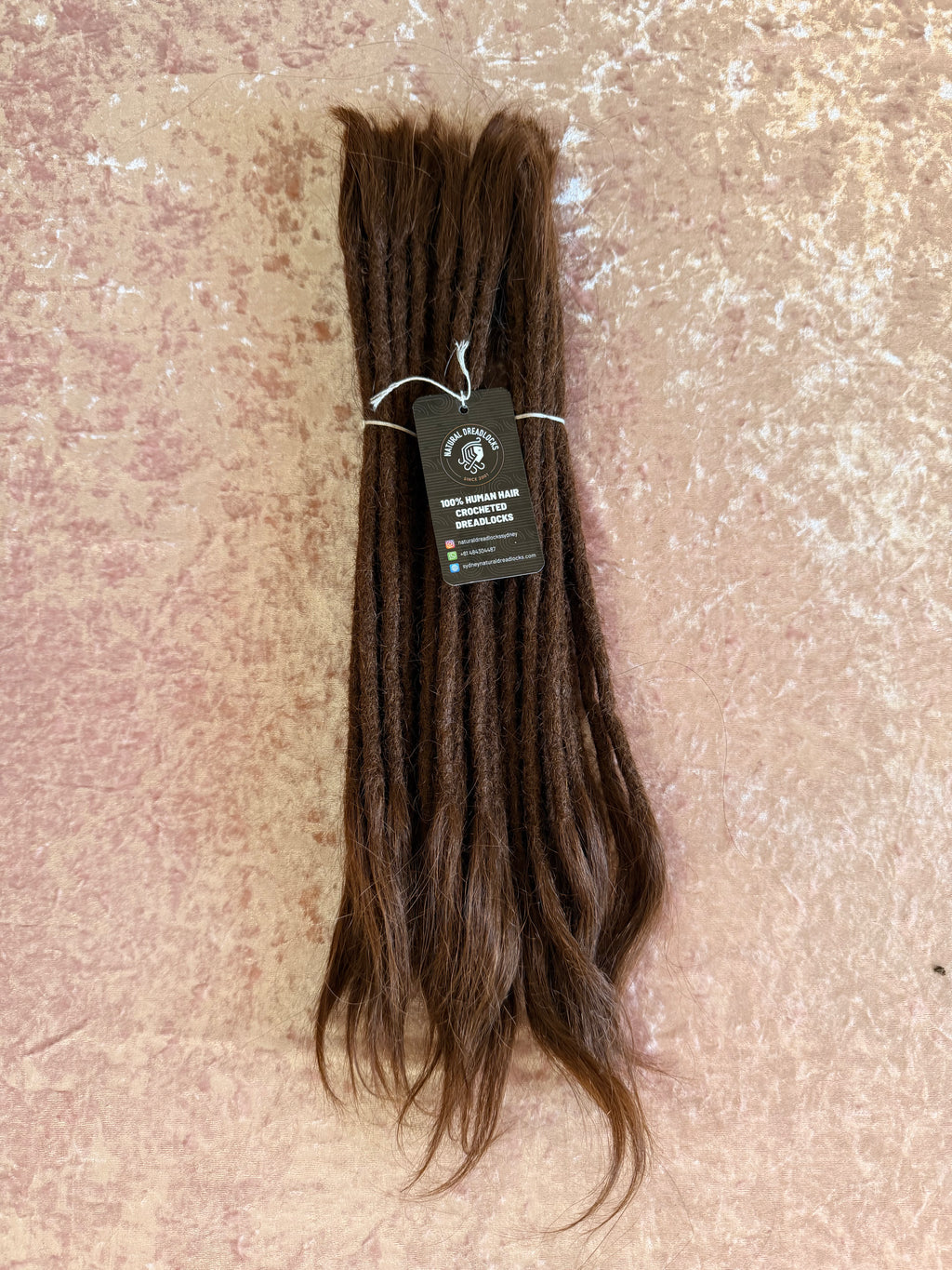Straight Hair Chocolate Brown Dreadlock Extensions with open ends 10 units bundle