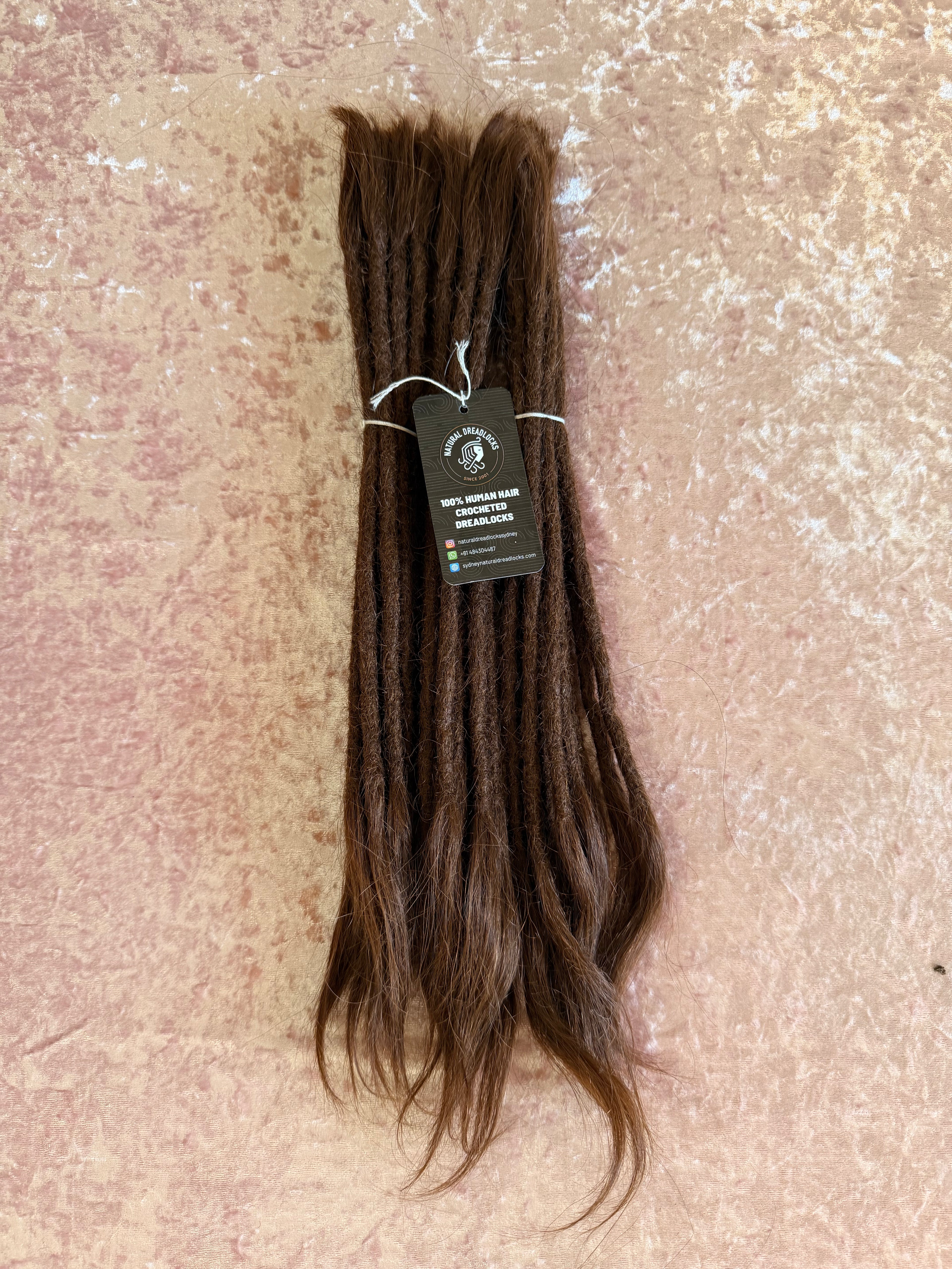 Straight Hair Chocolate Brown Dreadlock Extensions with open ends 10 units bundle