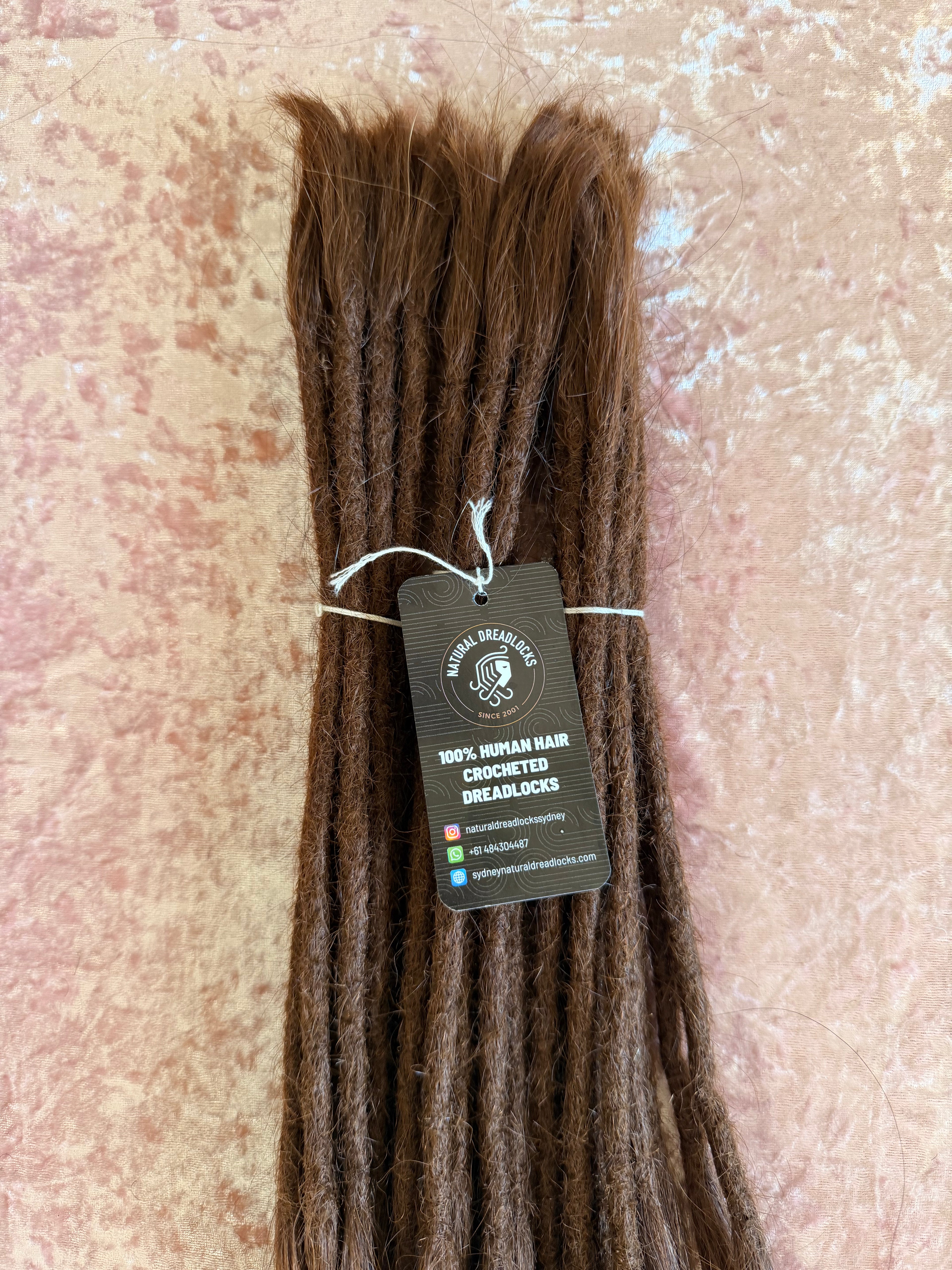 Straight Hair Chocolate Brown Dreadlock Extensions with open ends 10 units bundle