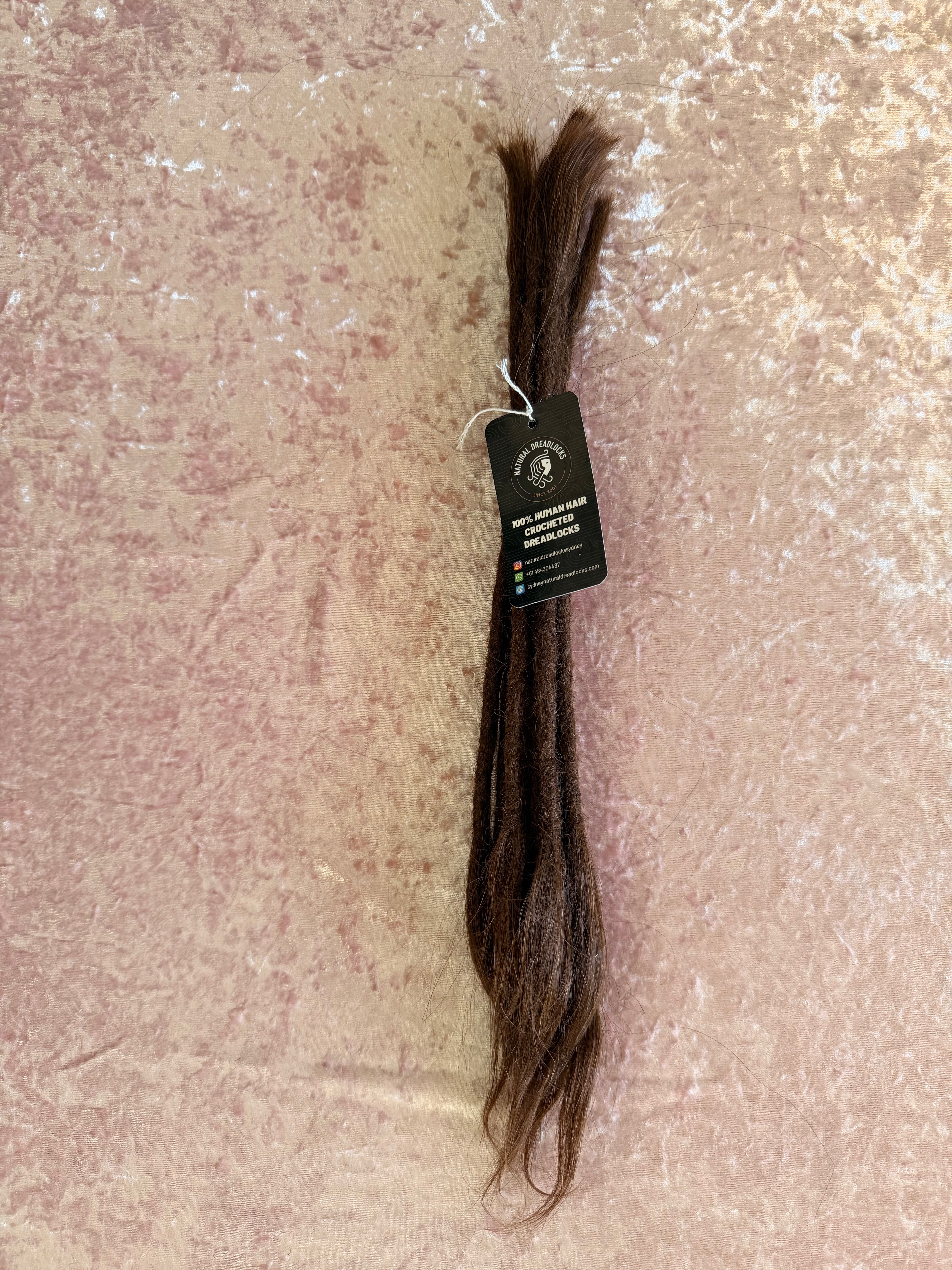 Straight Hair Chocolate Brown Dreadlock Extensions with open ends 10 units bundle