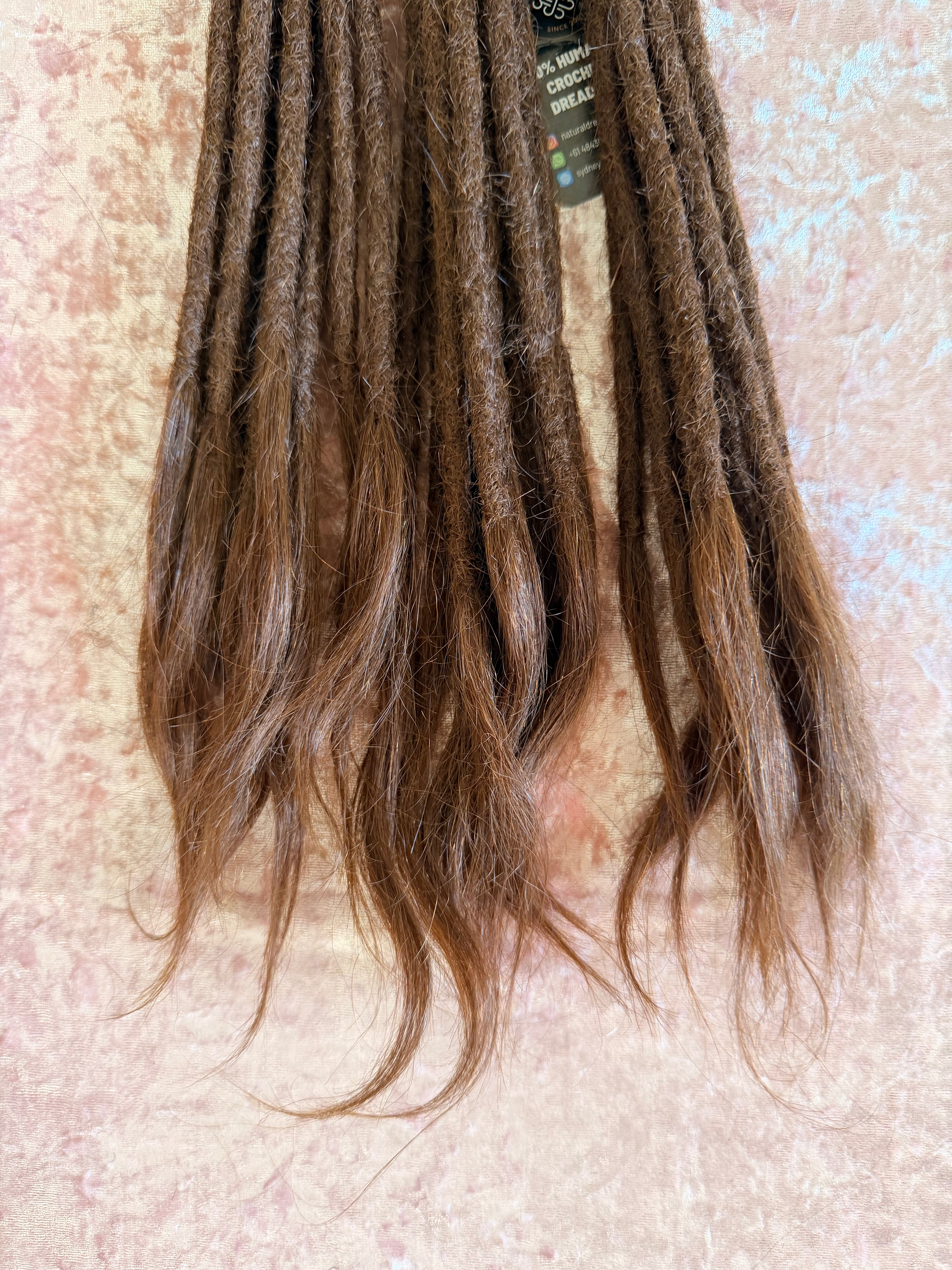 Straight Hair Chocolate Brown Dreadlock Extensions with open ends 10 units bundle
