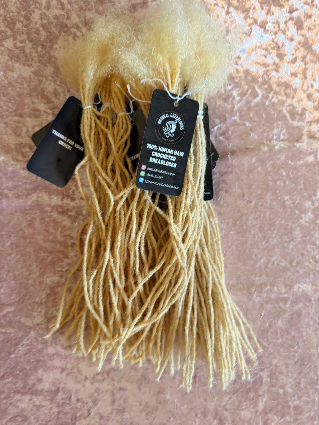 Authentic Afro Kinky Highlight Blonde Dreadlock Extensions 10 units bundle