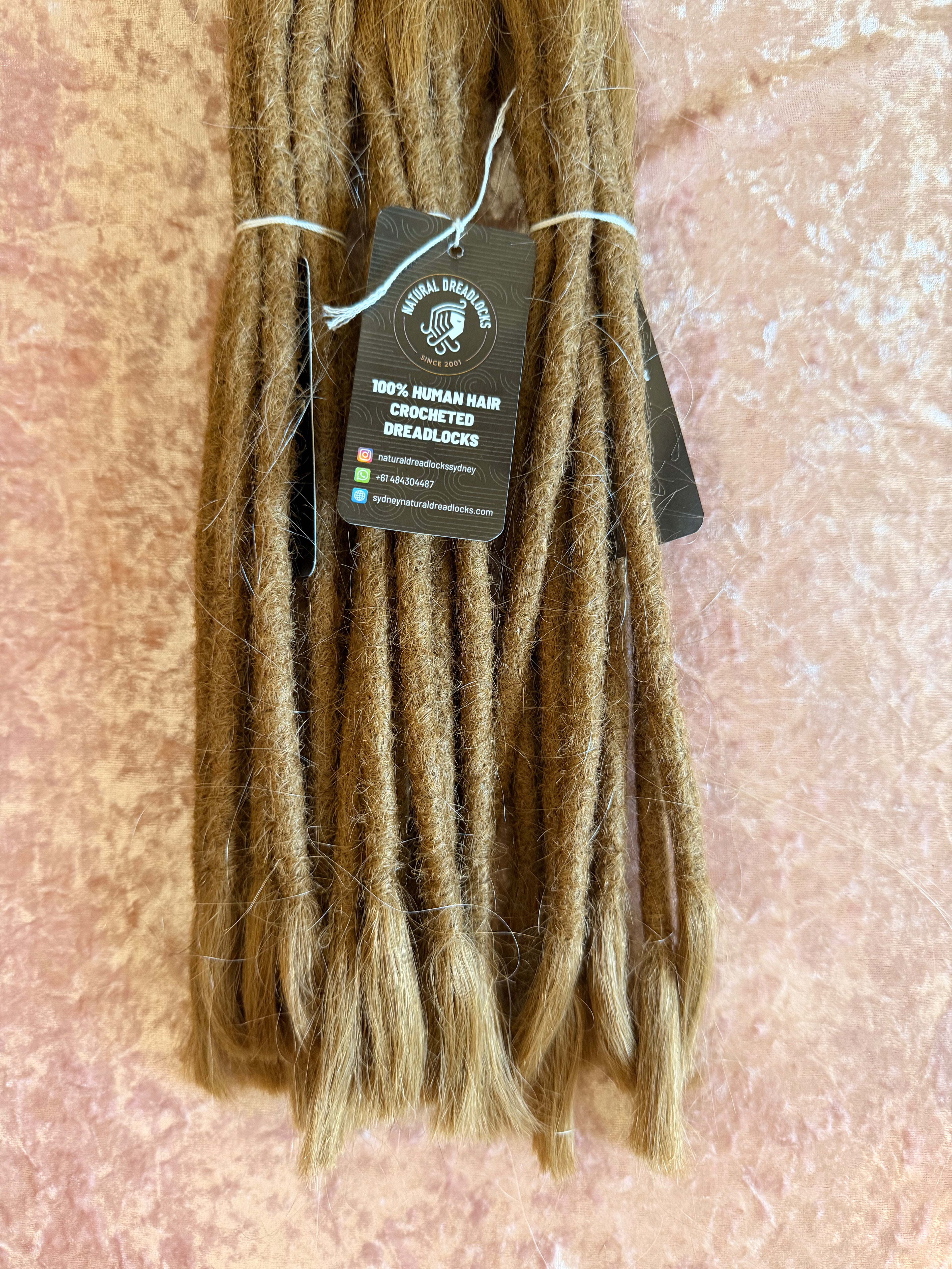 Straight Hair Honey Blonde Dreadlock Extensions with open ends 10 units bundle