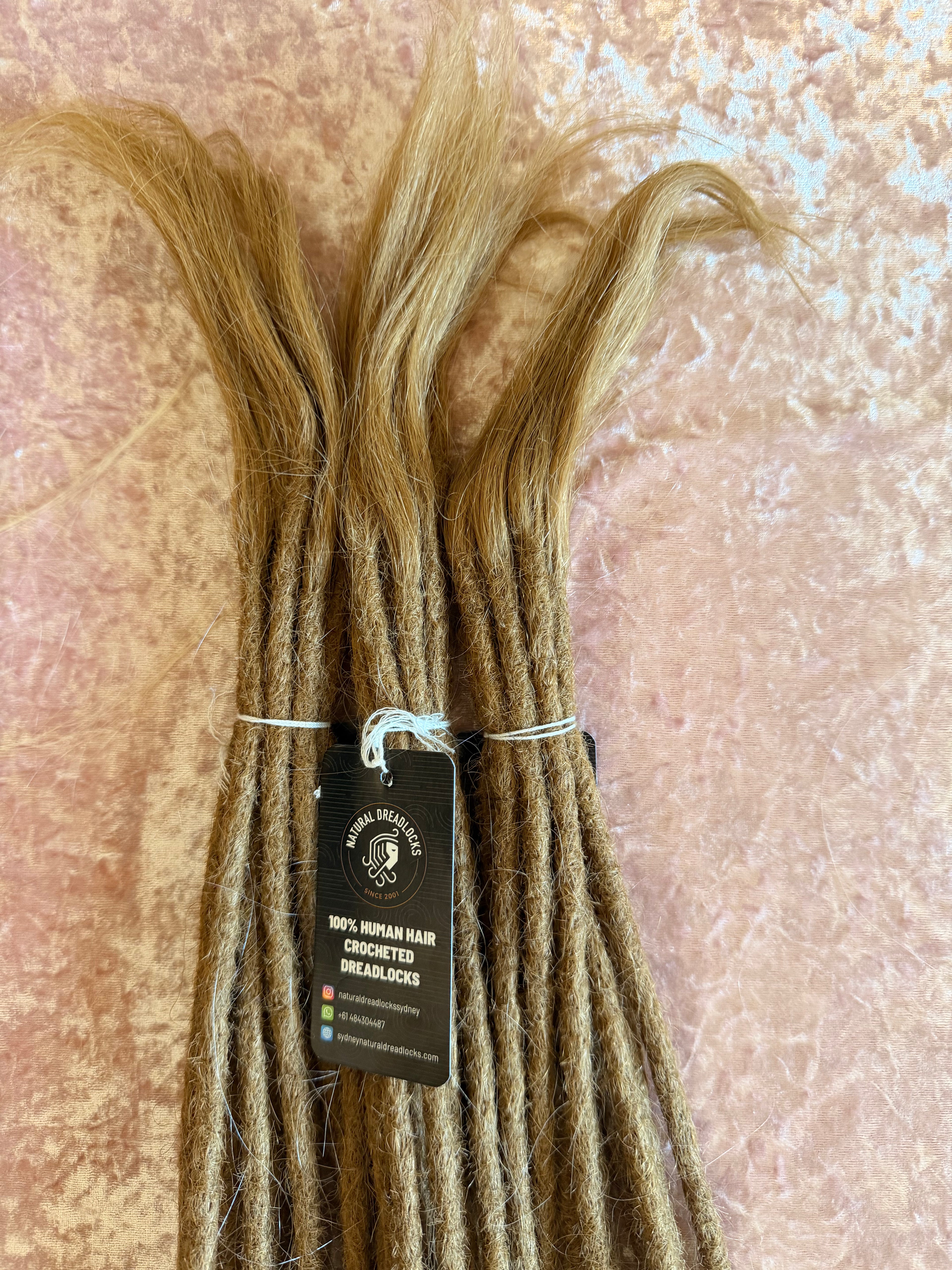 Straight Hair Honey Blonde Dreadlock Extensions with open ends 10 units bundle